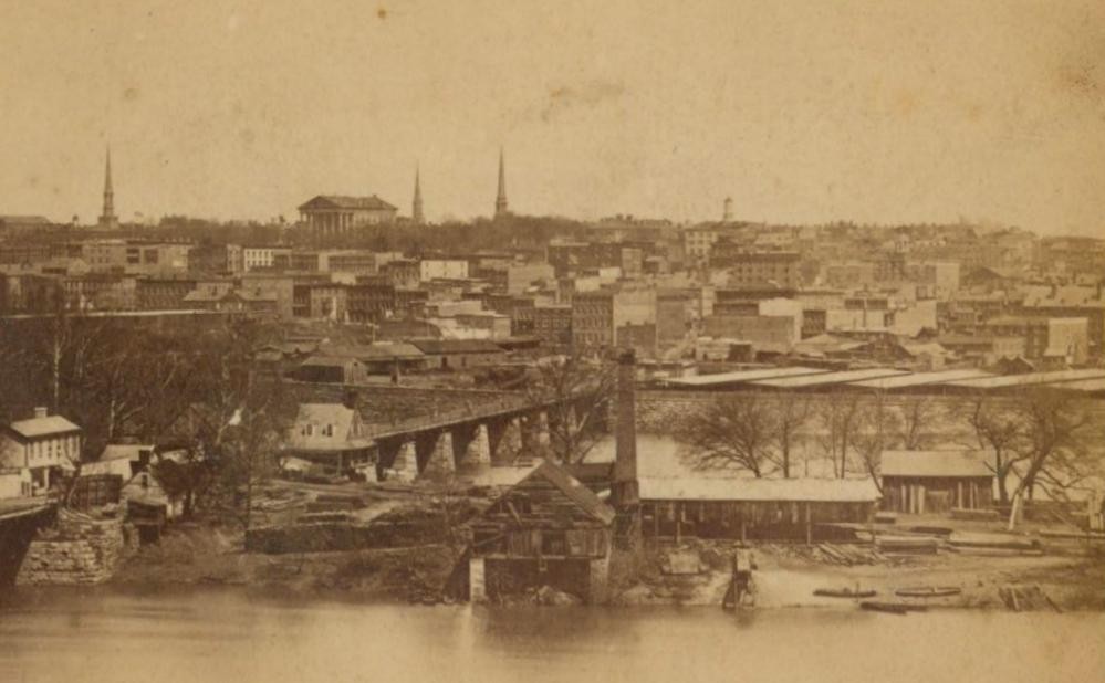 90 ~ "INDIAN FORDING THE BIG HORN R. ~ By F.A. RINEHART, OMAHA, NEB. 1900"