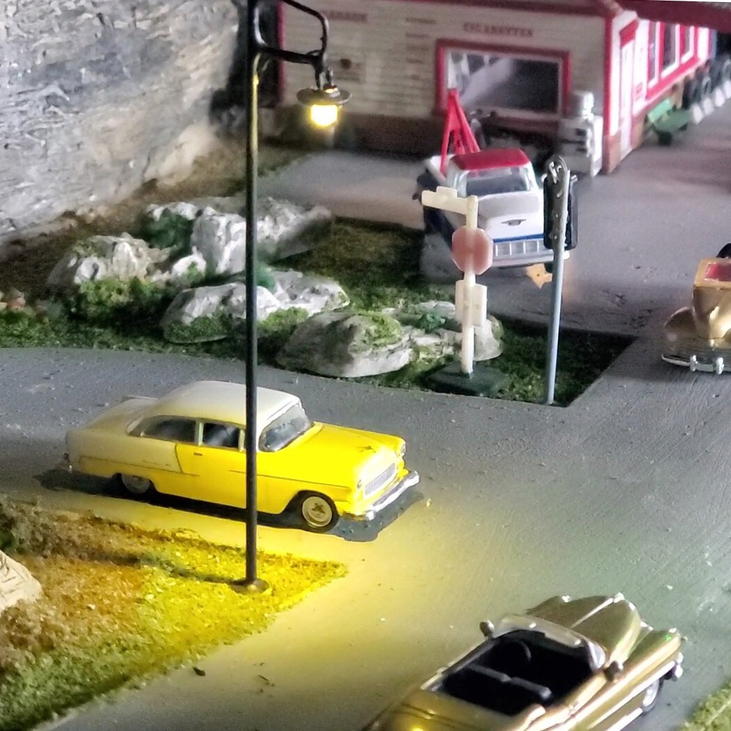 10 x HO scale street light LED made model railroad station yard lamp post #SL42B