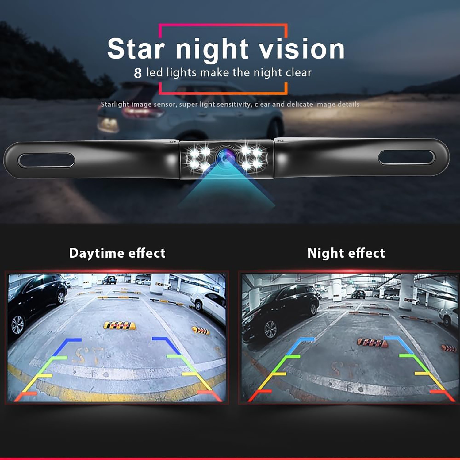 Backup Camera HD Night Vision 170 Wide View Car Reverse Camera License Plate