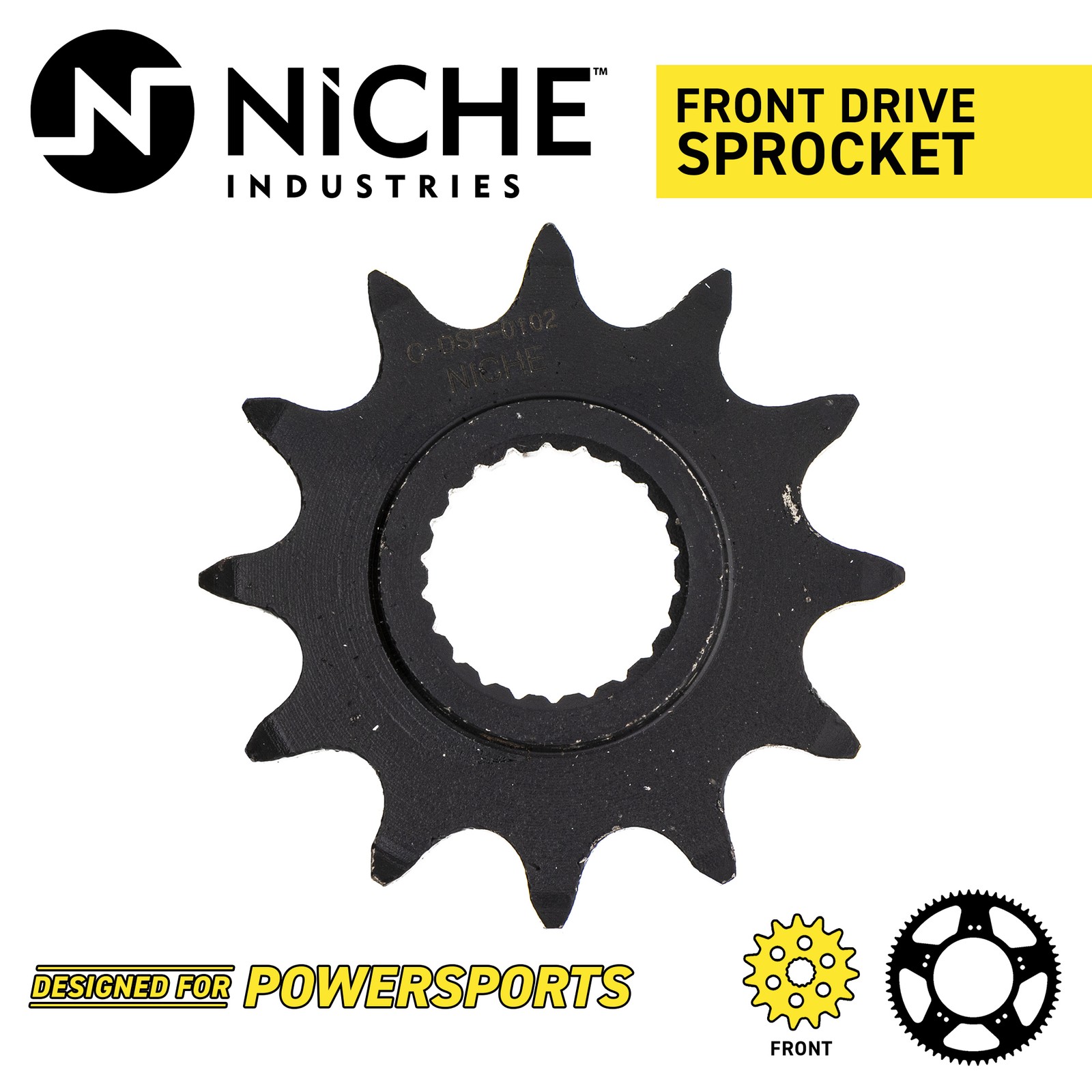NICHE 520 12 Tooth Front Drive Sprocket for Polaris Sportsman 500 Scrambler 500