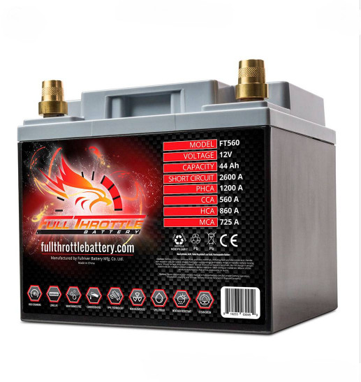Full Throttle FT560 AGM Power Cell Car Audio Battery Full River FT 560 (GRP 26R)