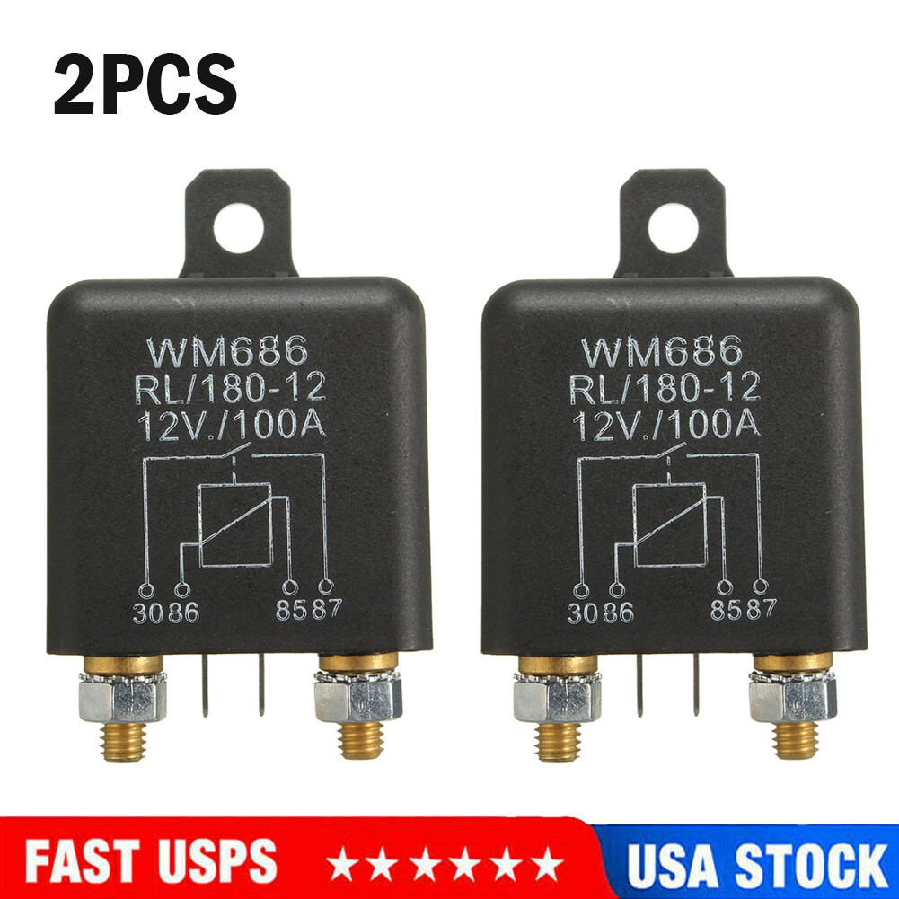 12V 100Amp 4-Pin Heavy Duty ON/OFF Switch Split Charge Relay For Auto Boat Van**