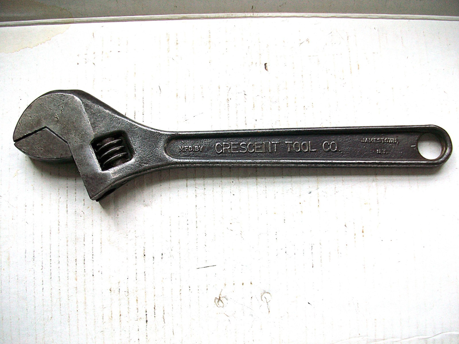 Vintage 15" Thick Jaw Crescent Tool Co. Adjustable Wrench Jamestown NY USA