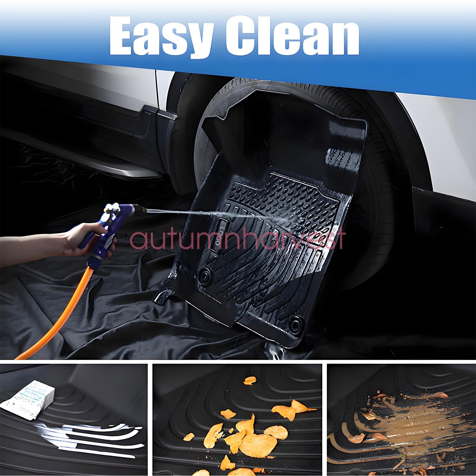 Floor Mats Liner For 2014-2019 Chevy Silverado GMC Sierra Crew Cab Front & Rear