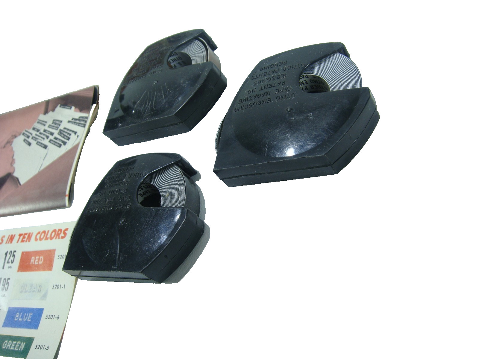 Vintage Dymo M-5 Chrome Tapewriter Label Maker Embossing Tool Extra Tape In Box