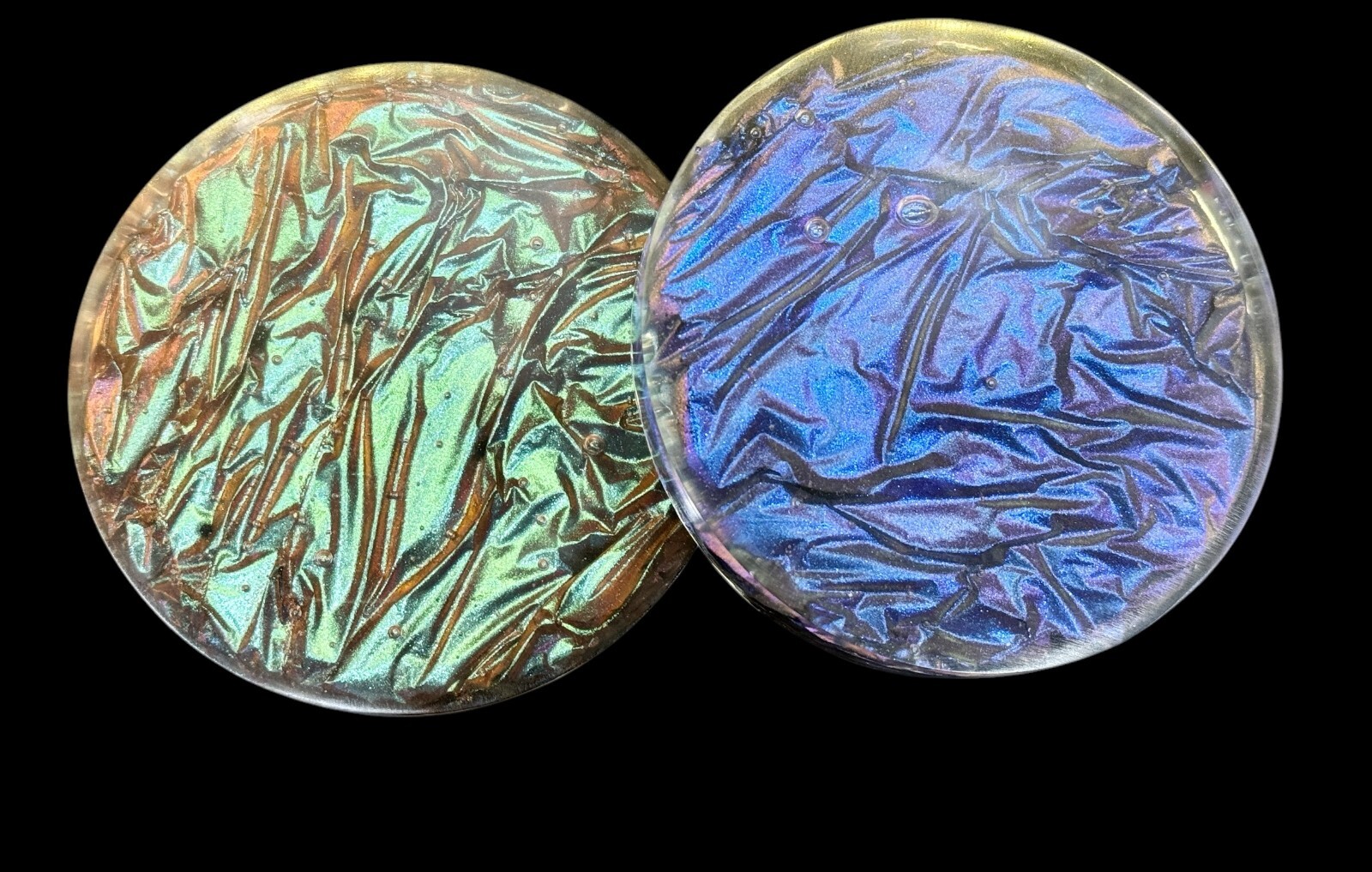 Handmade Crushed Velvet Silicone Inlays For Resin Set of 4