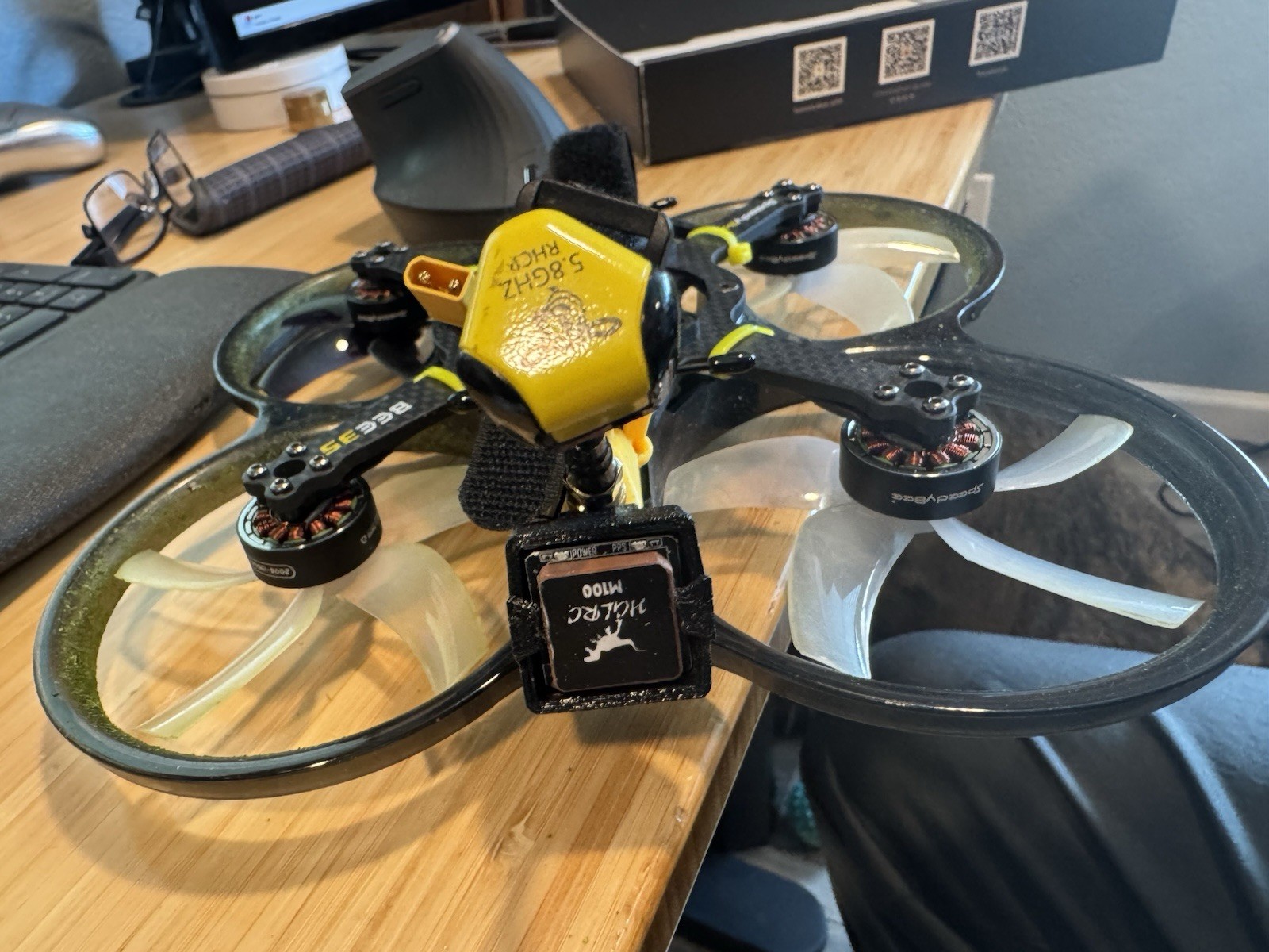 3.5” Inch Cinewhoop speedybee F405 Stack, Tx800 Analog VTX, 4S, GPS, 2006-1950kv