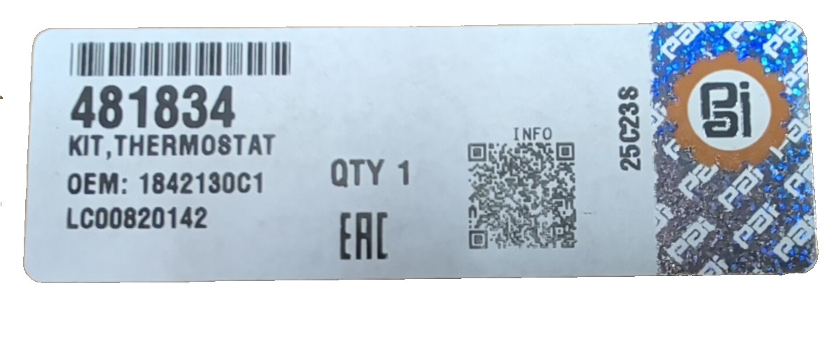 481834 PAI THERMOSTAT KIT INTERNATIONAL 1842130C1