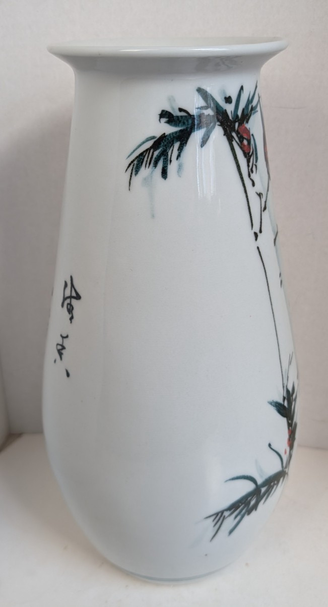 Porcelain Orchid Tall Desktop Chinese Style Flower Vase