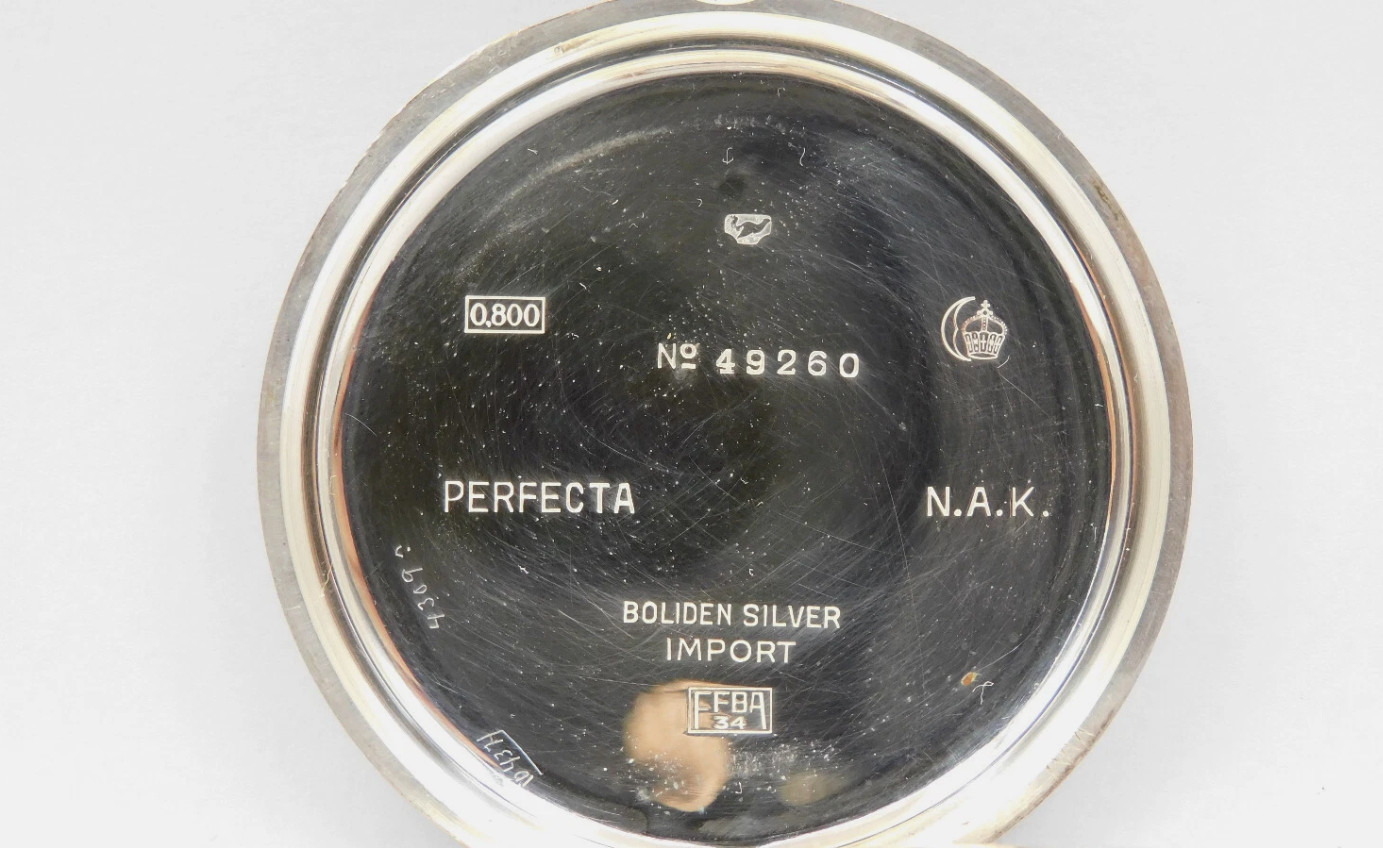 Working pocket watch silver PERFECTA silver pocket watch working C111