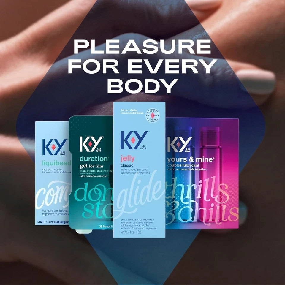 K-Y Jelly Personal Lubricant Water Based Formula Lube for Wetter Sex 4 oz *NEW*