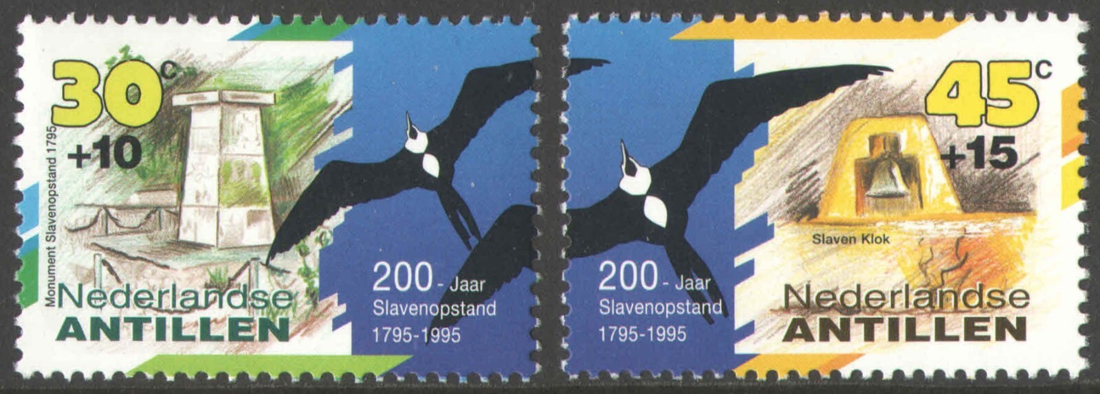 Netherlands Antilles 1995, Commemoration 200 years of slave uprising, MNH VF