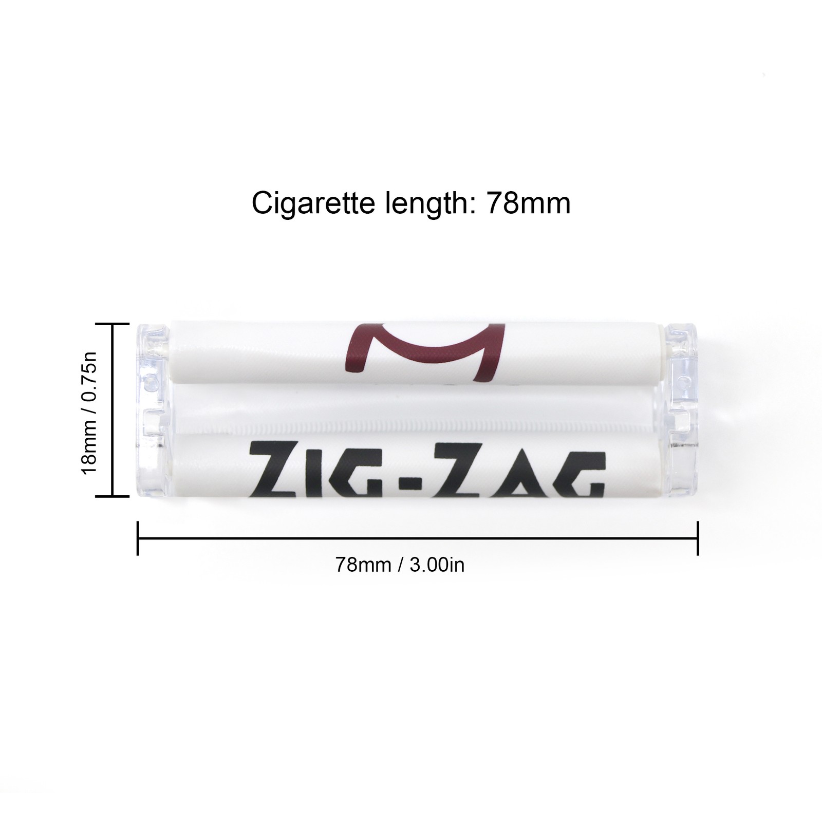 ZIG ZAG 78mm Plastic Easy Handroll Cigarette Rolling Tobacco Machine 2pcs