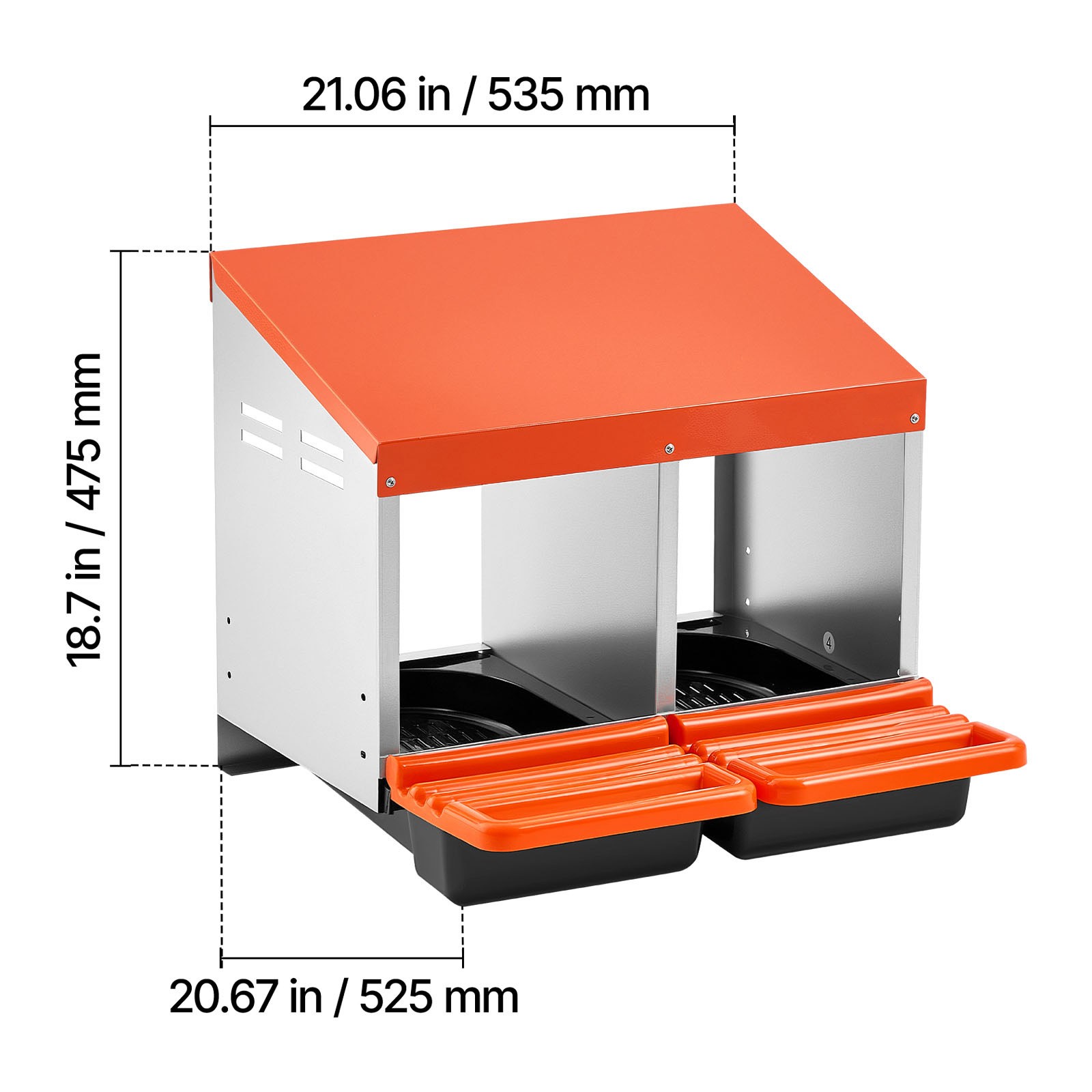 Uimoso Chicken Nesting Boxes with 2 Compartments for Egg Laying