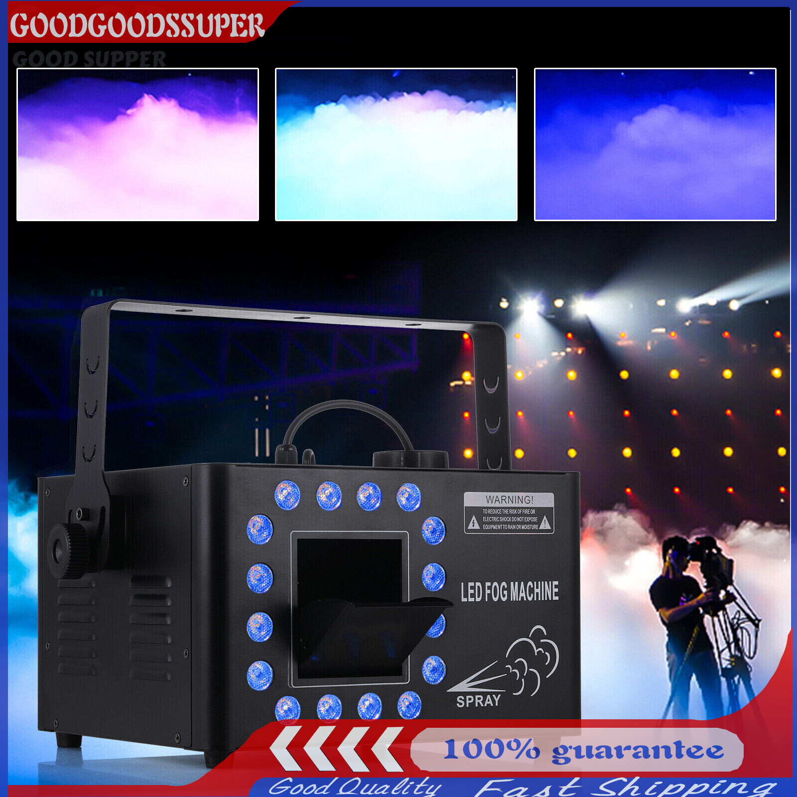 1500W Low Profile Hazer Haze Smoke Machine DMX Theater DJ Party Stage Effect