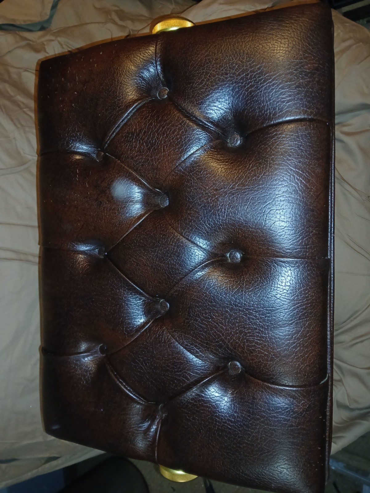 Vintage Piano Adjustable Leather Bench made in Germany free shipping