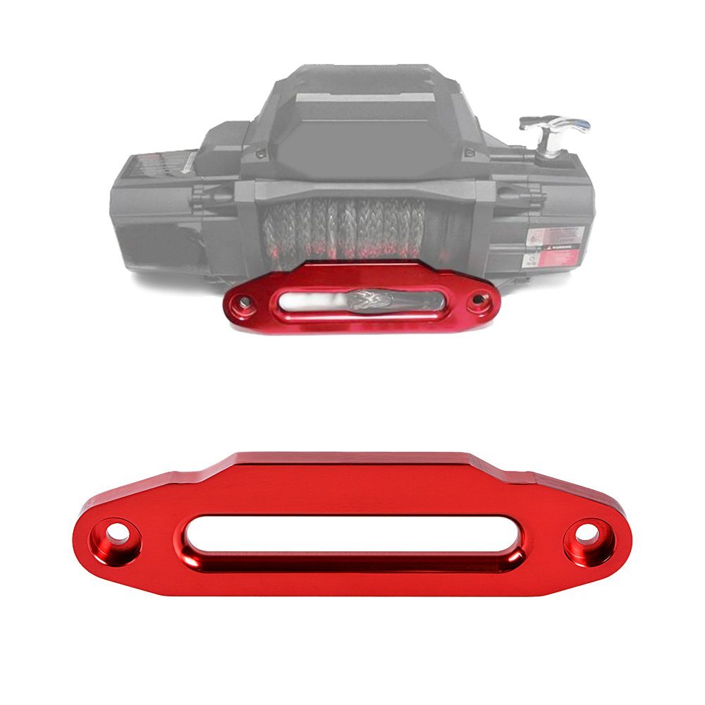 10 Inch Red Aluminum Hawse Fairlead for Synthetic Winch Rope 15000 LB ATV UTV