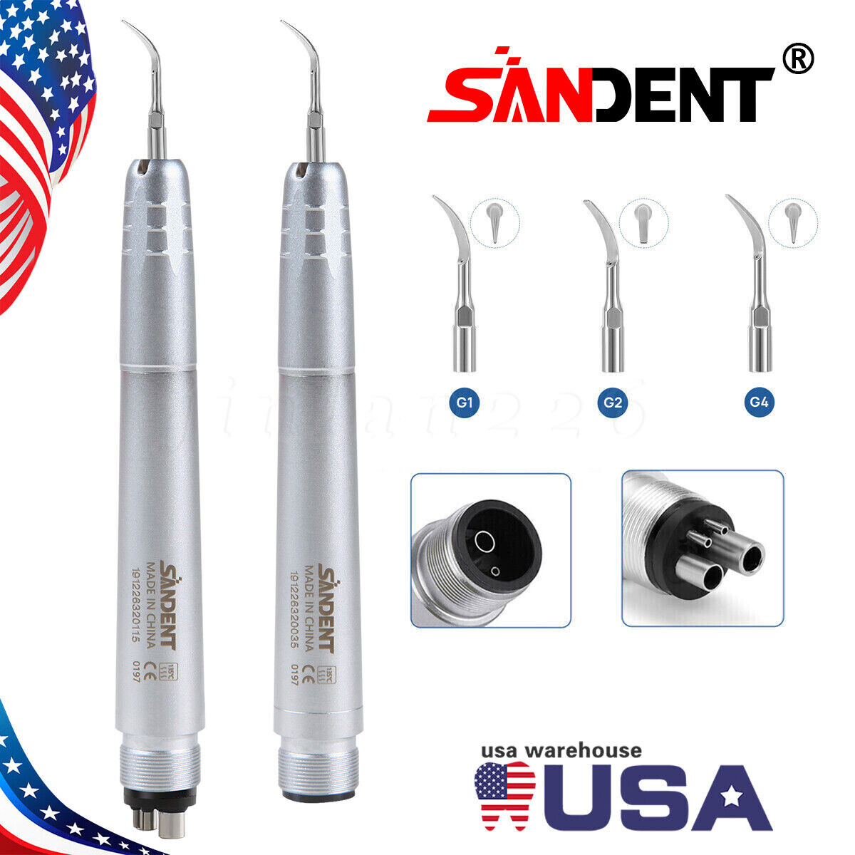 Dental Ultrasonic Air Perio Scaler Handpiece Hygienist Cavitron 2/4Holes