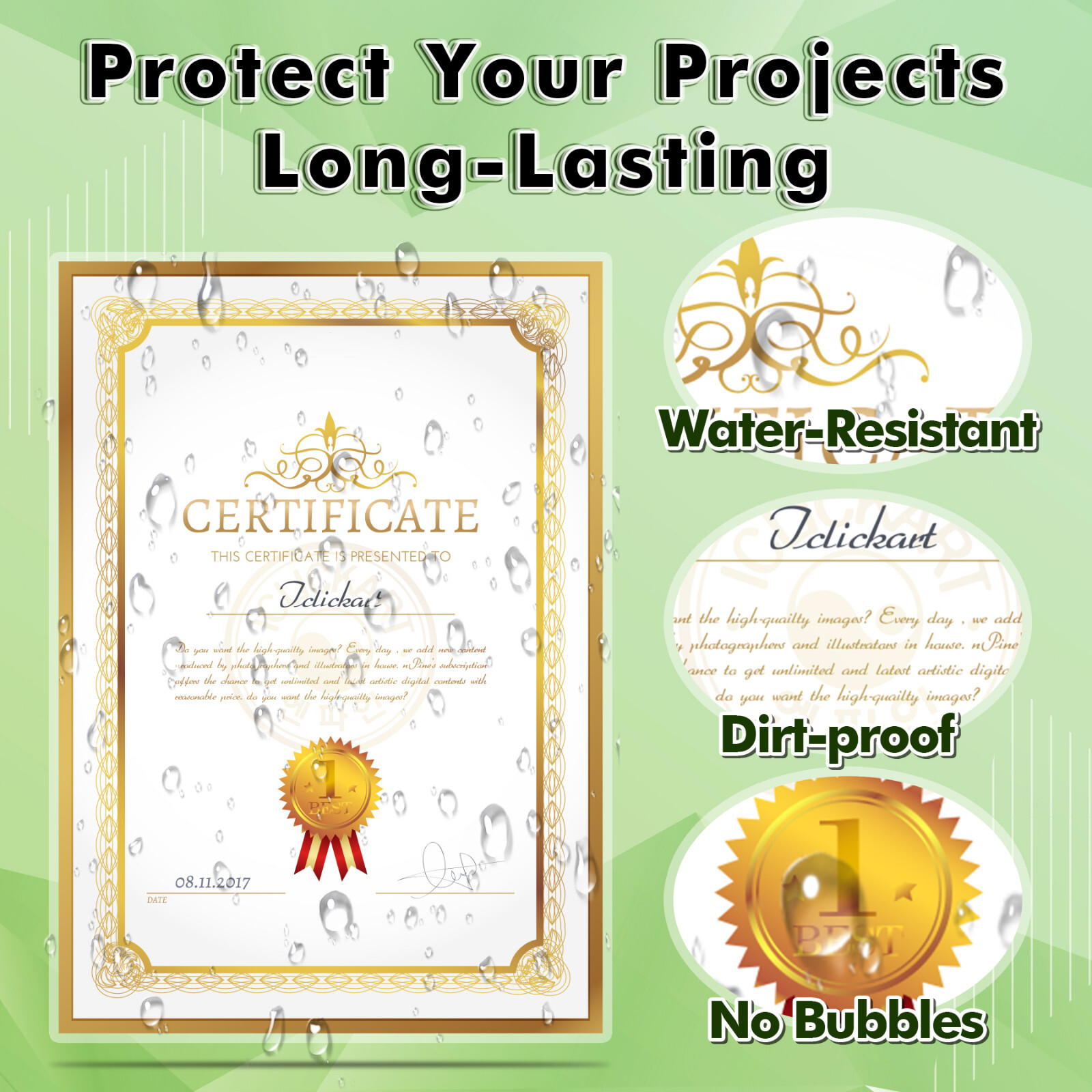 25 Mixed Self-Adhesive Laminating Sheets Clear Holographic Sticker Paper Overlay