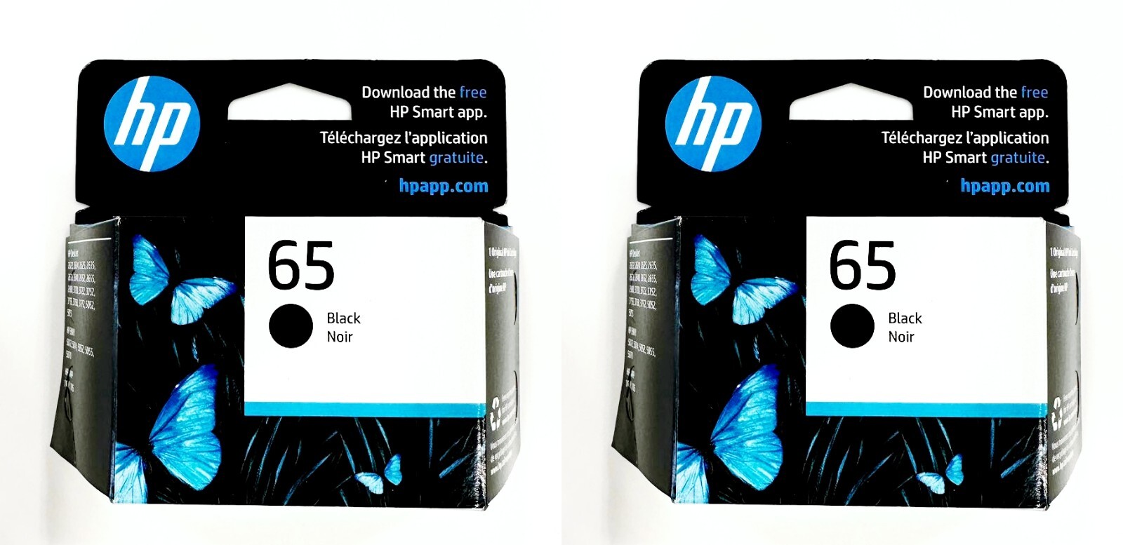 HP #65 Black Ink Cartridge 2 pack NEW GENUINE
