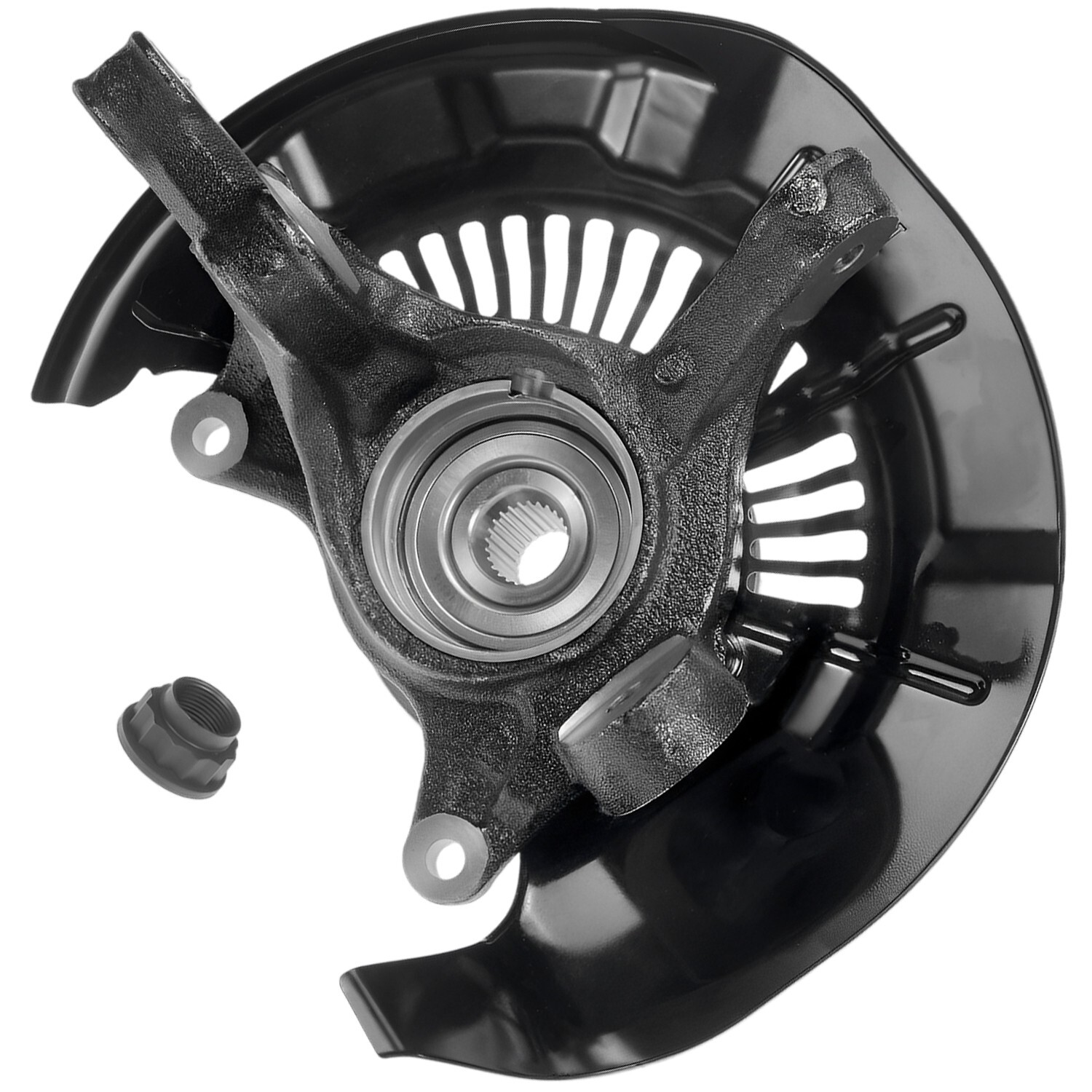 AWD Front Steering Knuckles & Wheel Hub Bearings for 2008-2013 Toyota Highlander