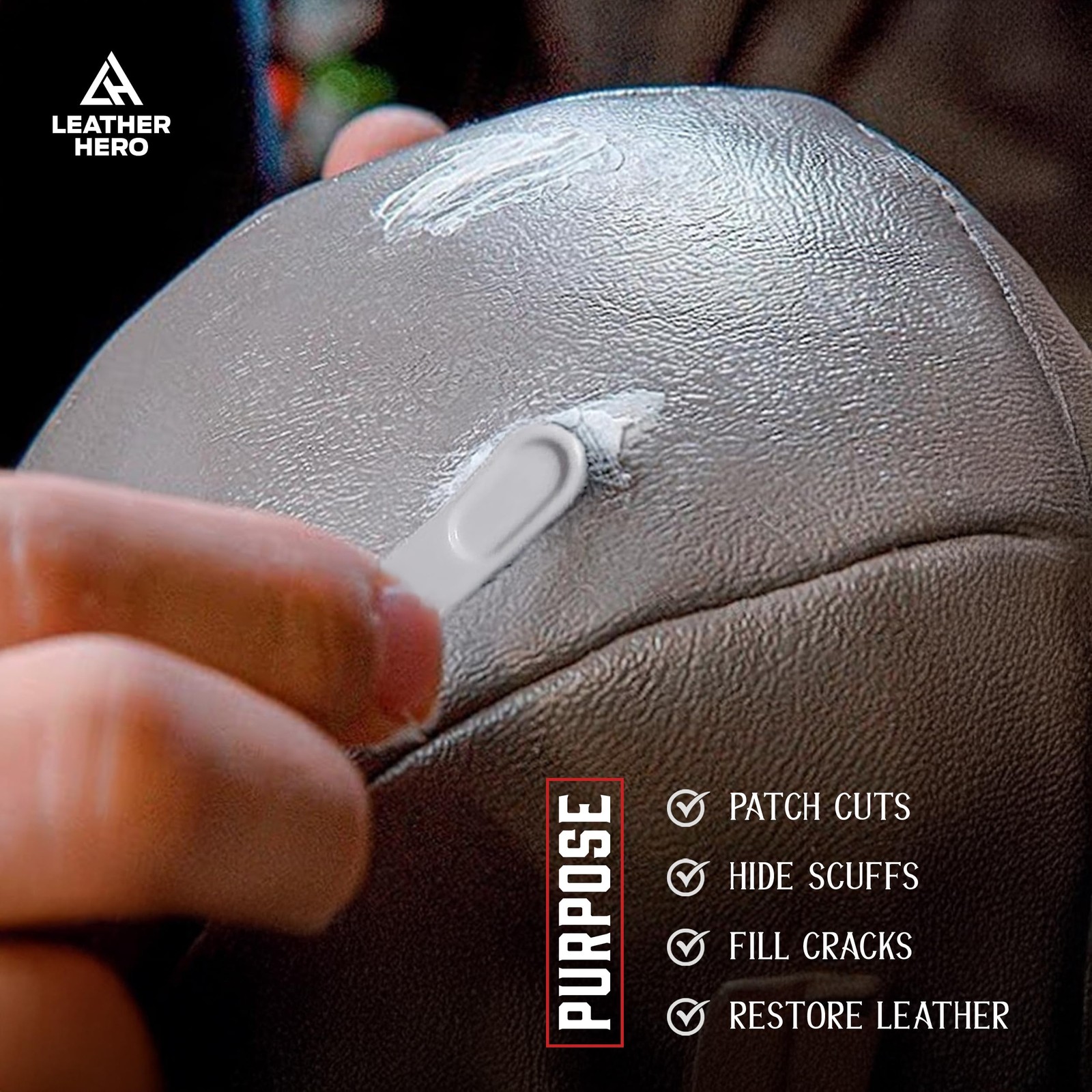 Leather Filler for Filling or Repairing Holes, Tears, Cracks, Scratches, for ...