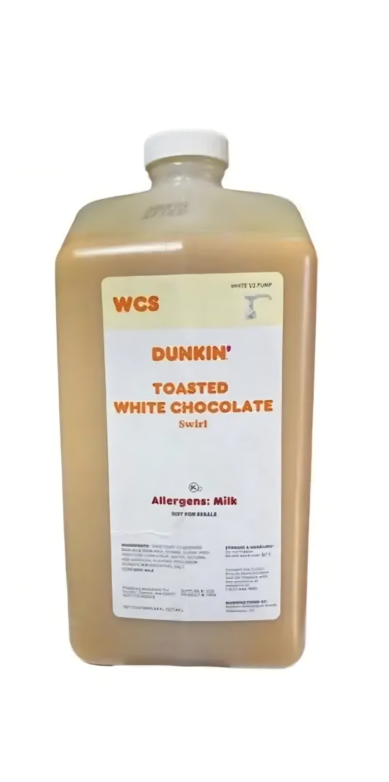Dunkin Toasted White Chocolate Swirl 64 Oz Jug, EXP 2026