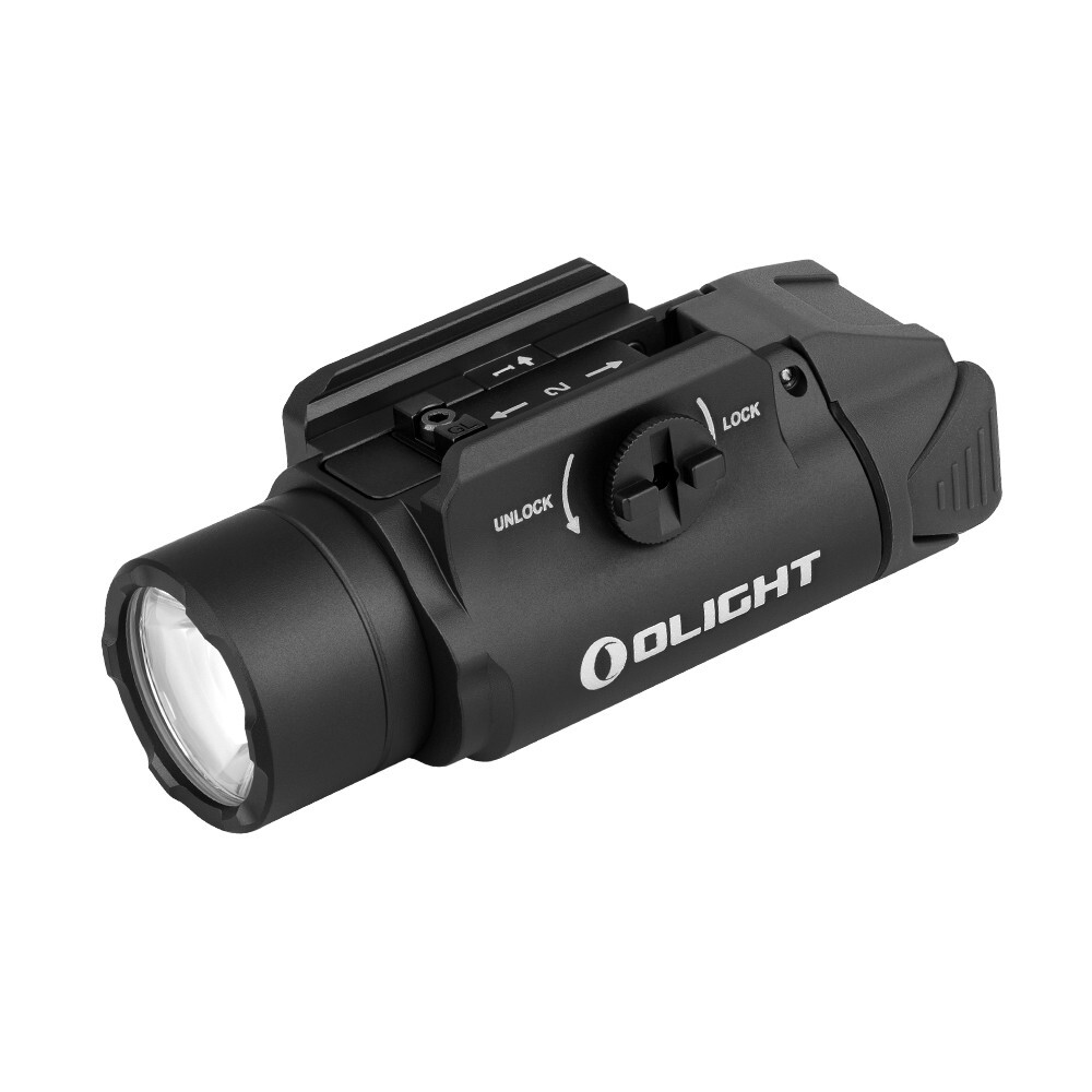 Olight PL-3R Valkyrie Rechargeable Rail Mounted Light, Black, 1500 Lumens, 205 M
