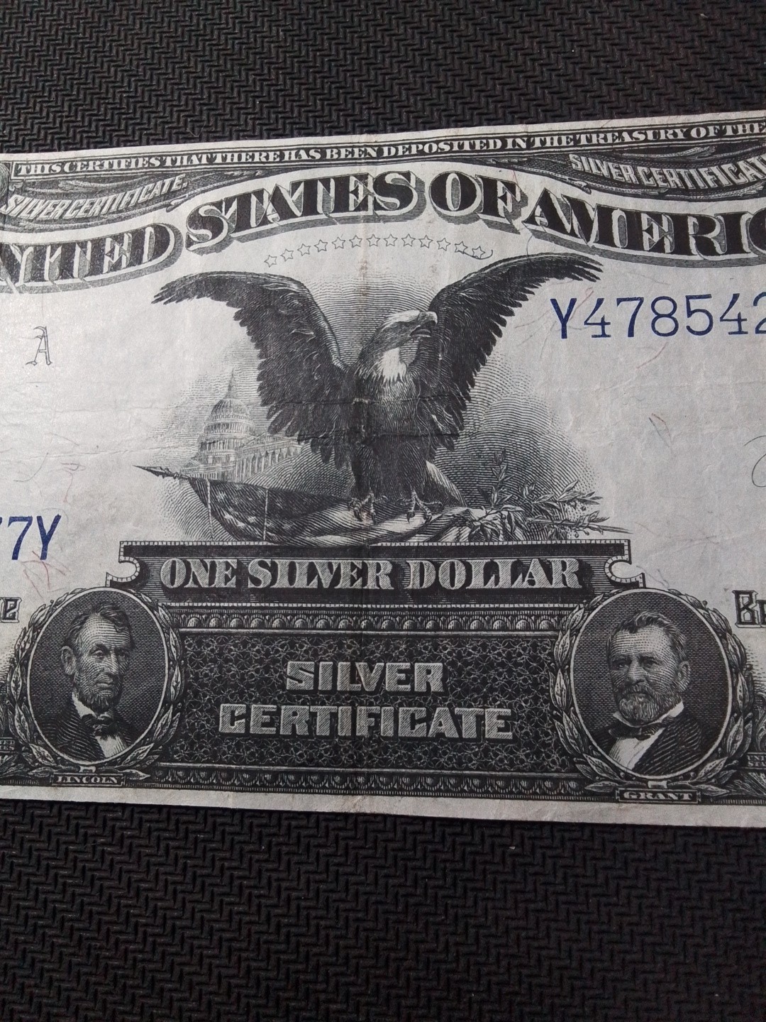 (1) $1 1899 "BLACK EAGLE" Silver Certificate, Fr-233 EF Condition.