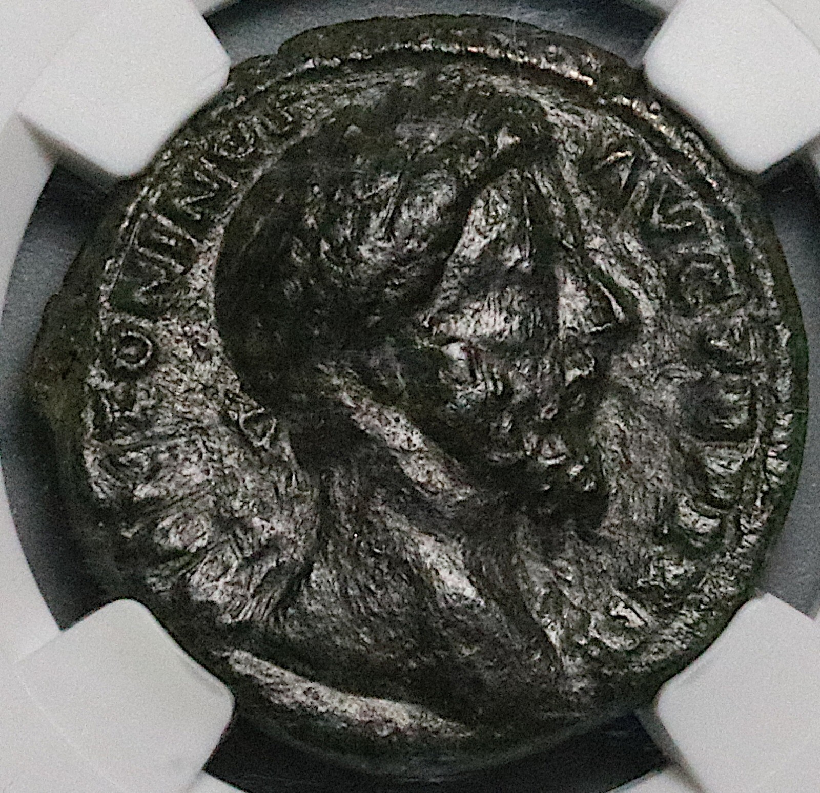 174 NGC Ch VF Marcus Aurelius AE As Tiber River God Roman Empire Coin (25010801C