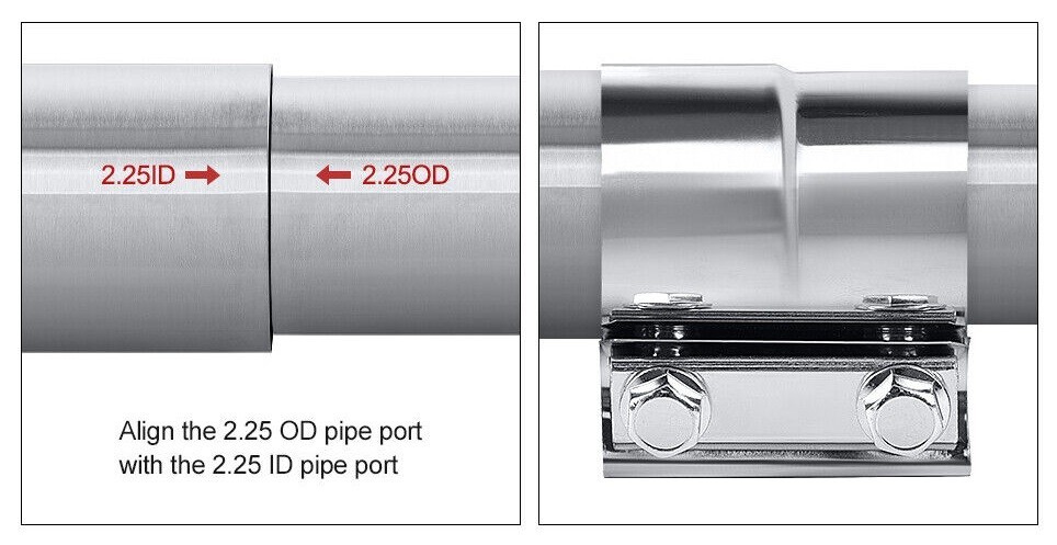 4" Butt Joint Band Exhaust Clamp Sleeve Coupler T304 Quality Stainless Steel x 1