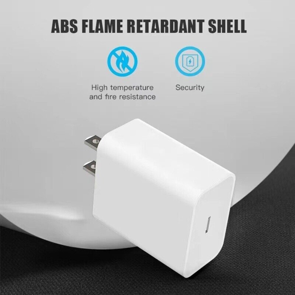 For iPhone 16 15 14 13 12 11 20W Fast Charger Block USB Type C Wall Adapter Lot