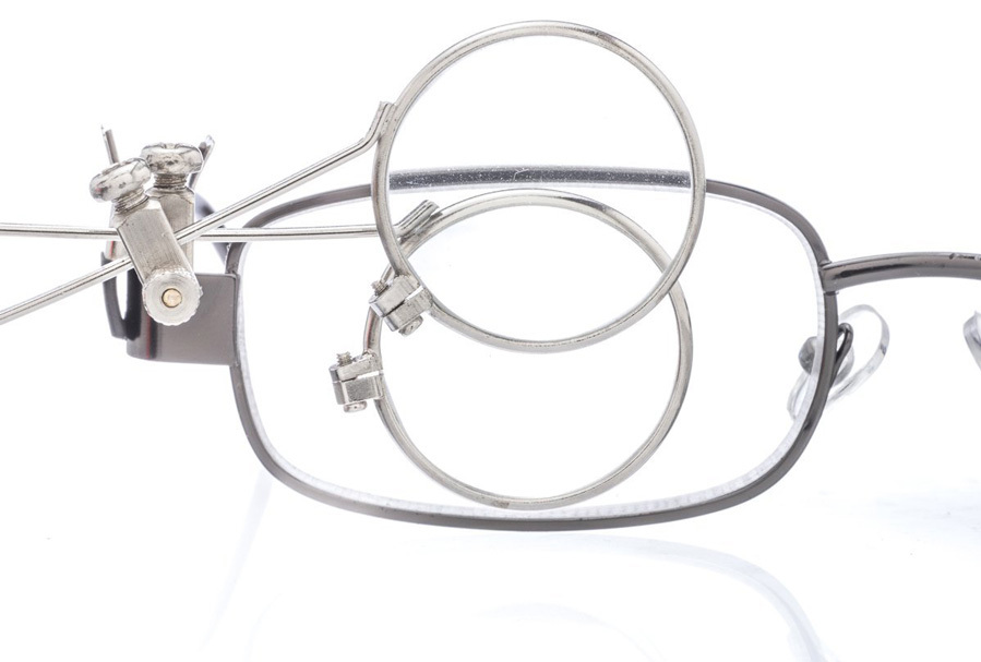 10X 10X Dual Lens Clip-On Eyeglass Eye Frame Jewelry Eye Loupe Magnifying Glass