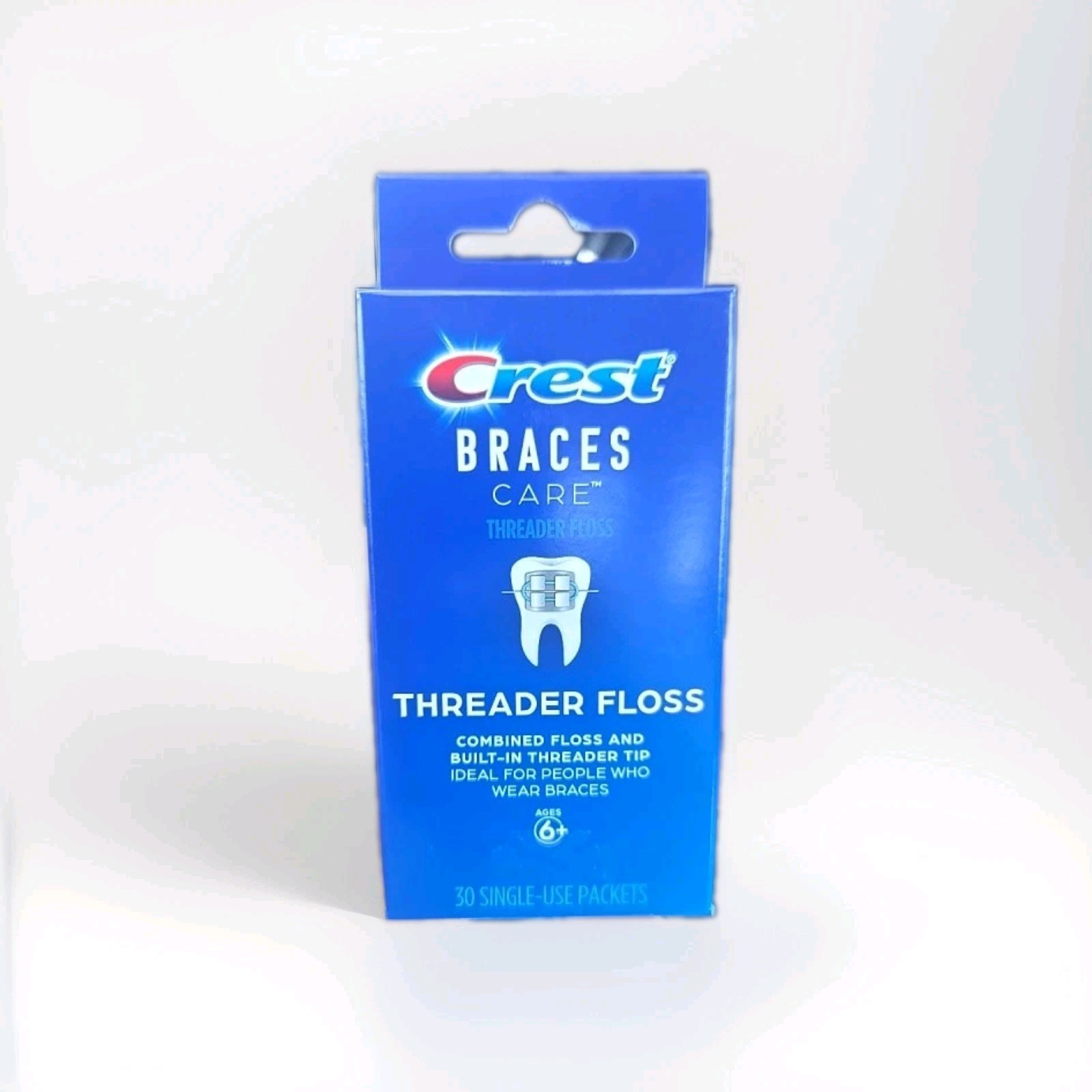Crest Braces Care Threader Floss - 30 Single Use Packets - Discontinued & Rare