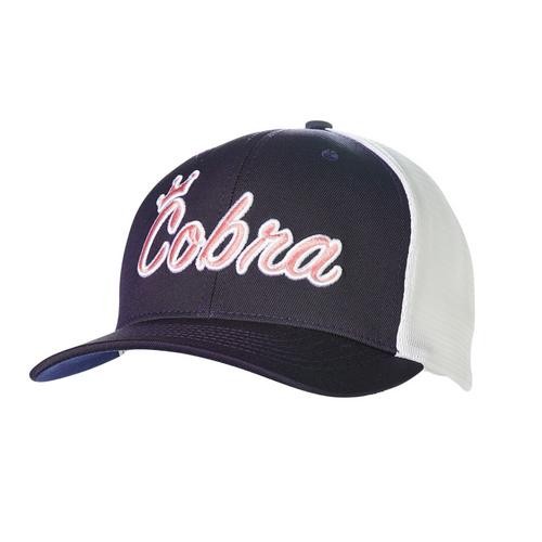 NEW Golf Cobra Crown C Trucker 110 Adjustable SnapBack Cap Navy Blazer