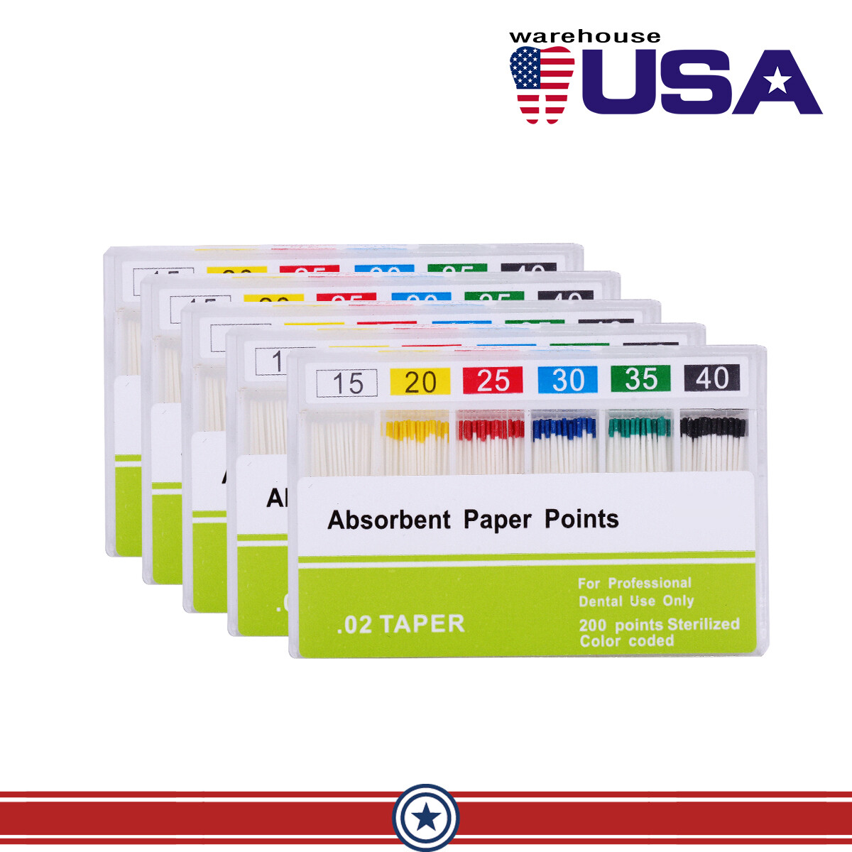 Dental Endo Absorbent Paper Points 0.04/0.02 15#-40# /Gutta Percha F1 F2 F3