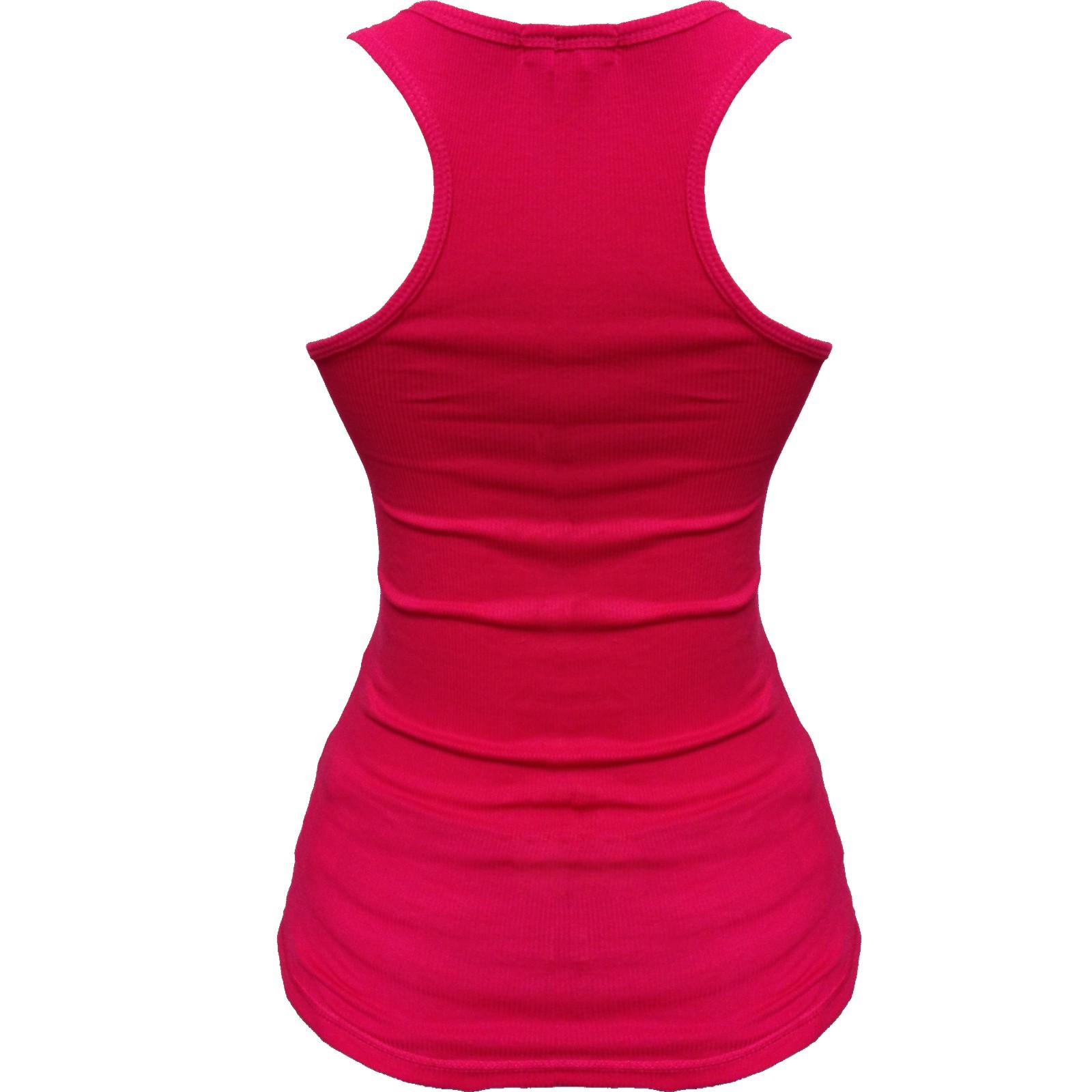 (Ambiance) Ribbed Racer Back Tank Top Long Basic Muscle Shirt Junior & Plus Size