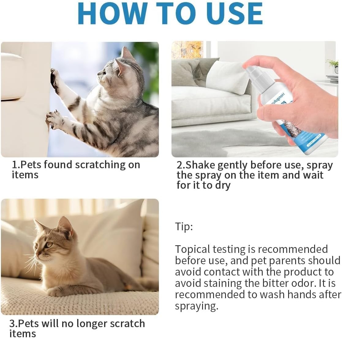 Cat Deterrent Spray, Natural Ingredients, Premium Cat Spray Deterrent for Cat