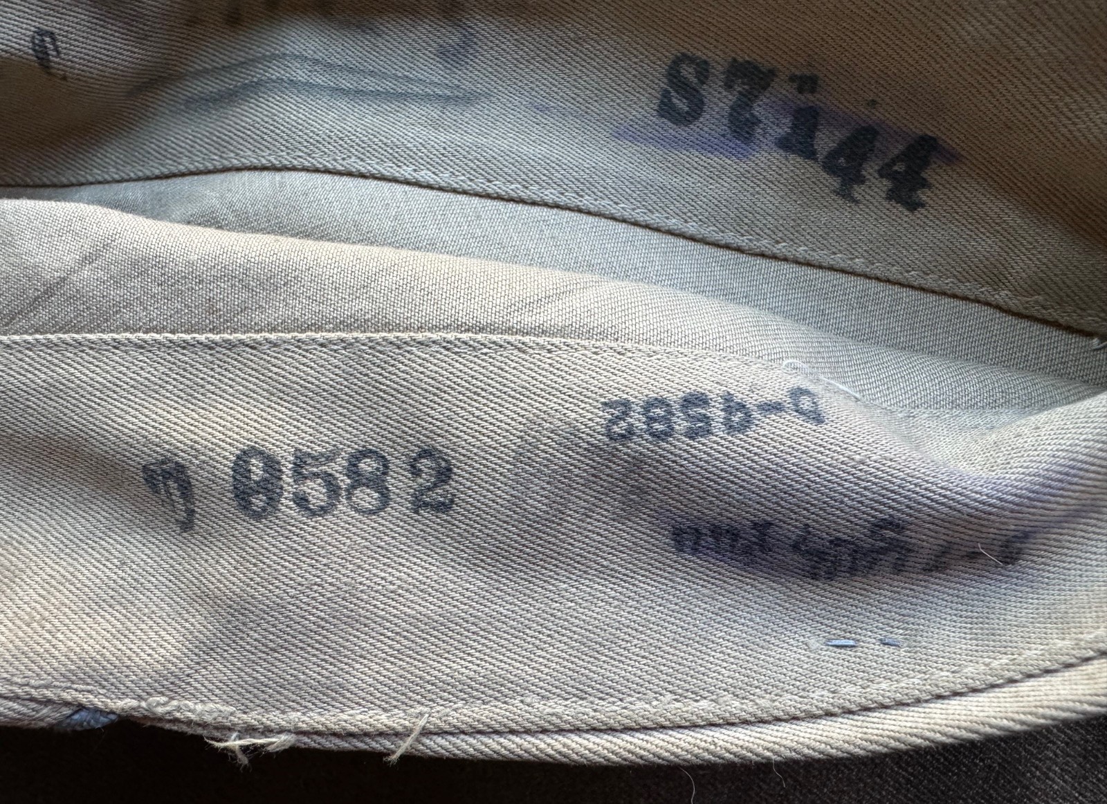 WWII WW2 era garrison cap hat lot of 2 1 Khaki 1 Wool