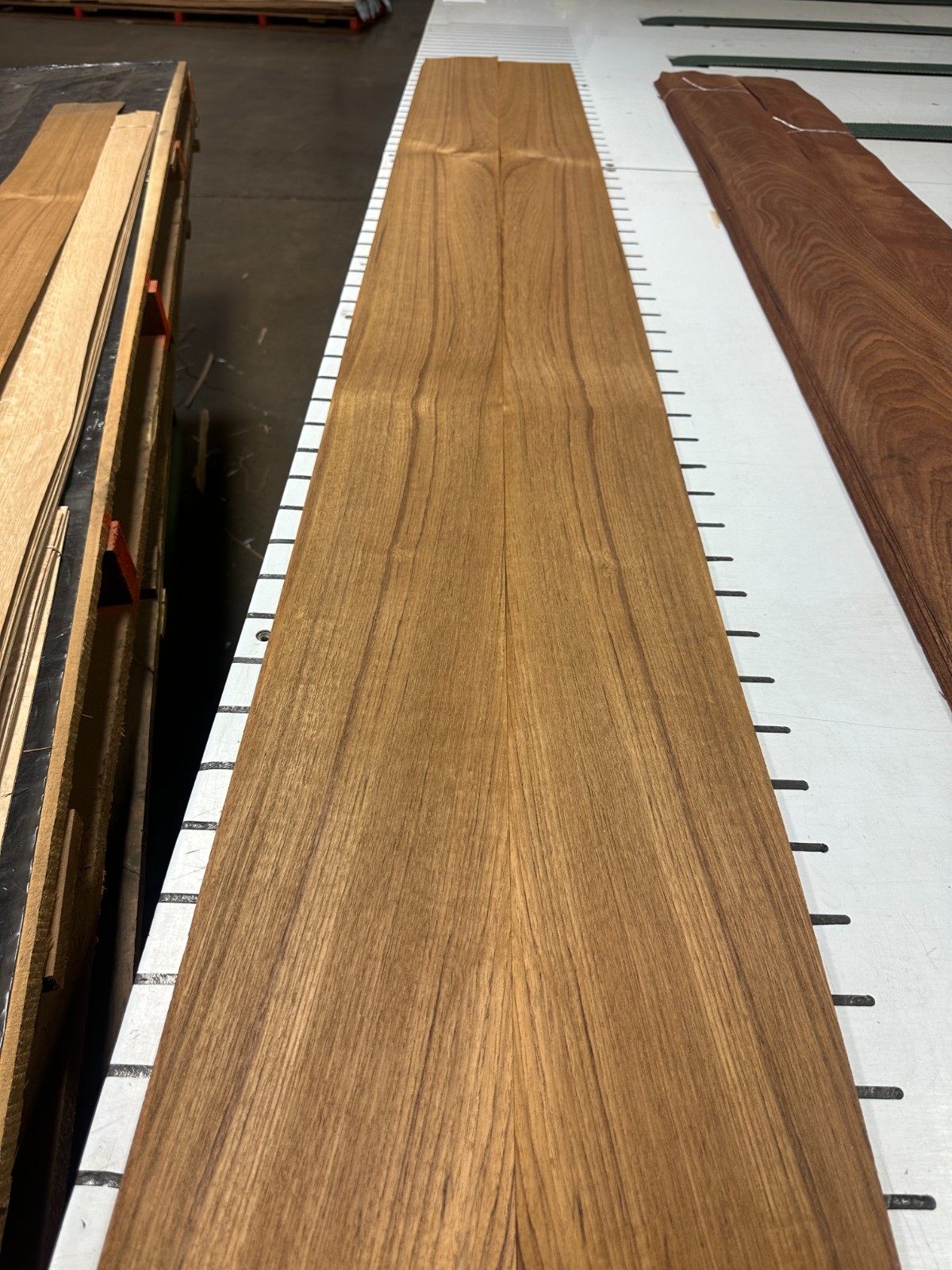 Teak Raw Wood Veneer 2 sheets 97" x 6.5'' 917S