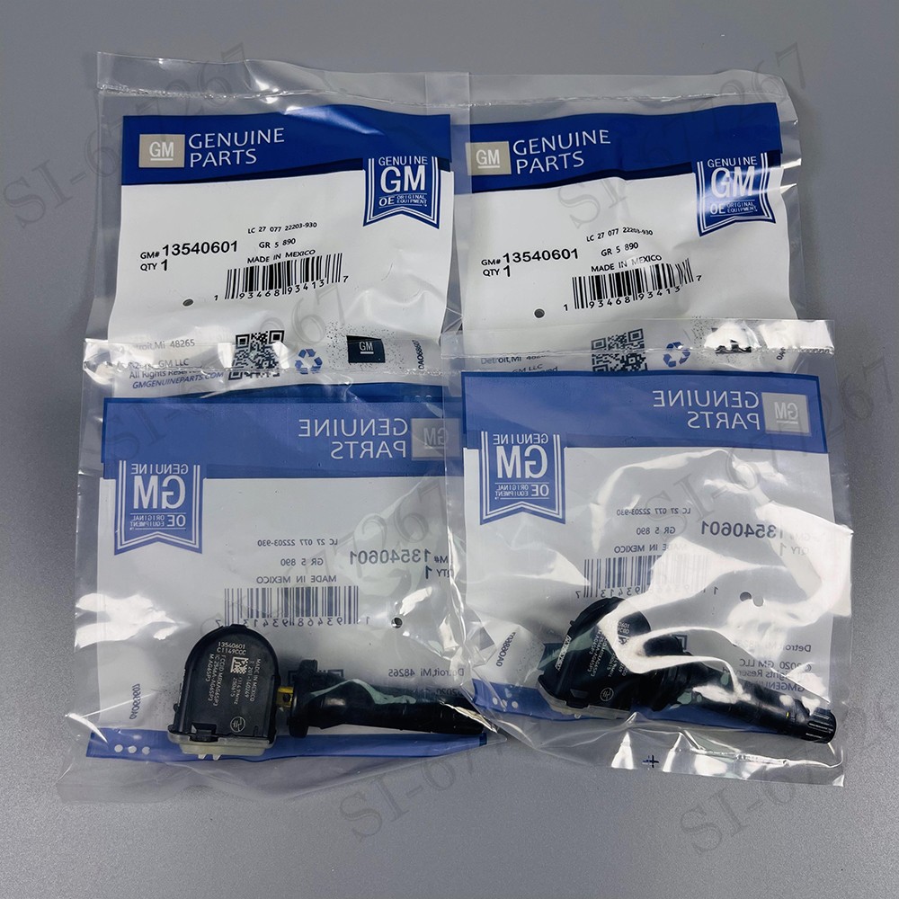 4 Pcs 13540601 Genuine OEM GM TPMS Tire Pressure Sensor for GMC Trucks & Vans