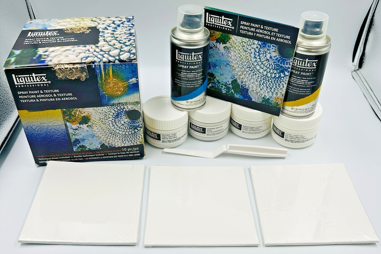 New Liquitex Professional Spray Paint & Texture Acrylic Painting 10 Pieces