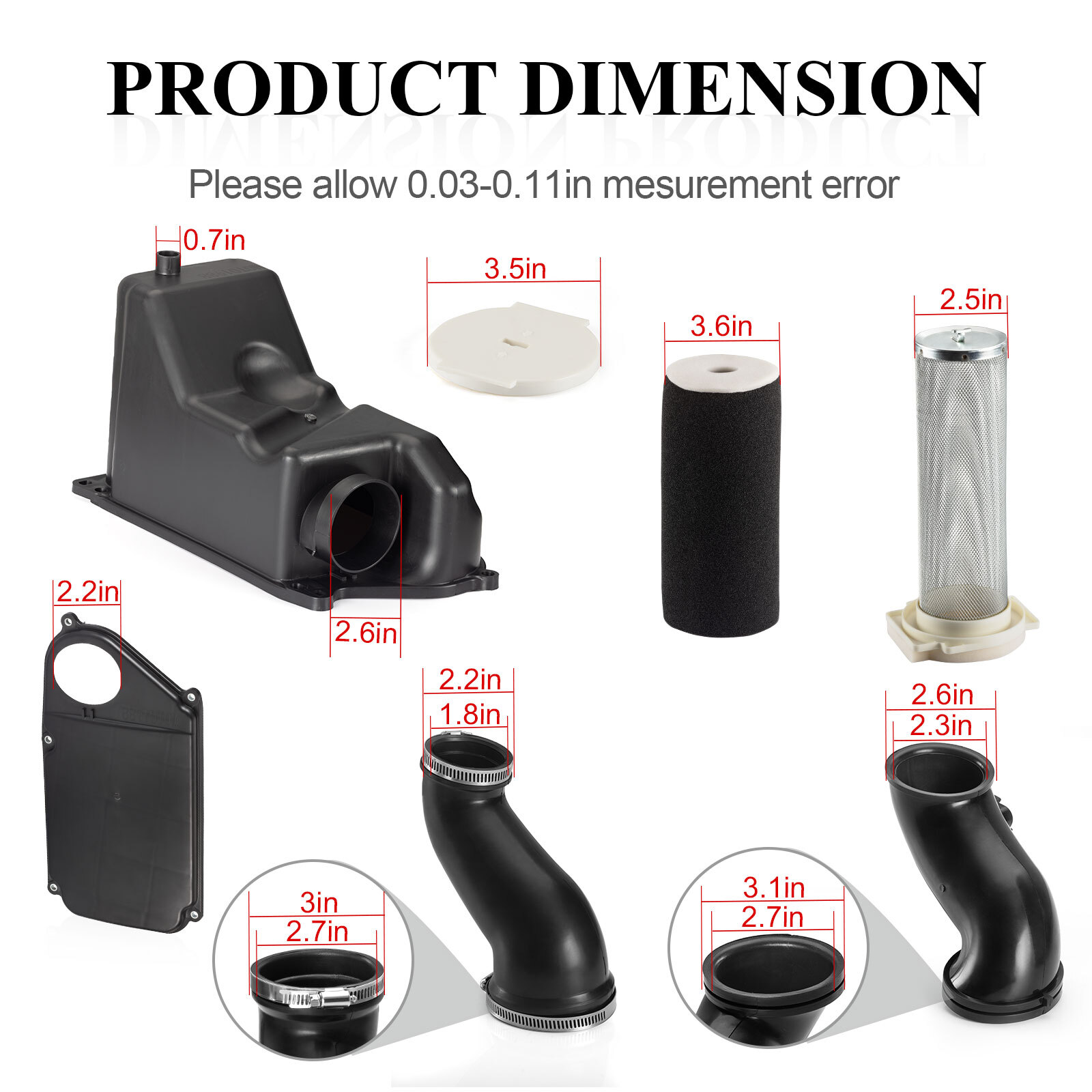 Air Filter Complete kit Guide for Yamaha Warrior 350 YFM350X 1987 1988 1989-2004