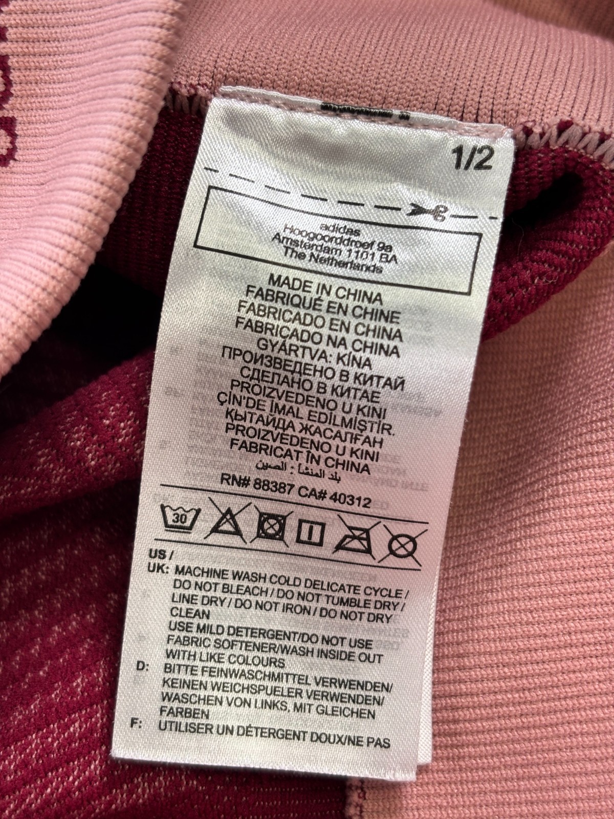 Adidas AeroKnit Womens 7/8T Training Tights Size Small HD1980 Burgundy Pink