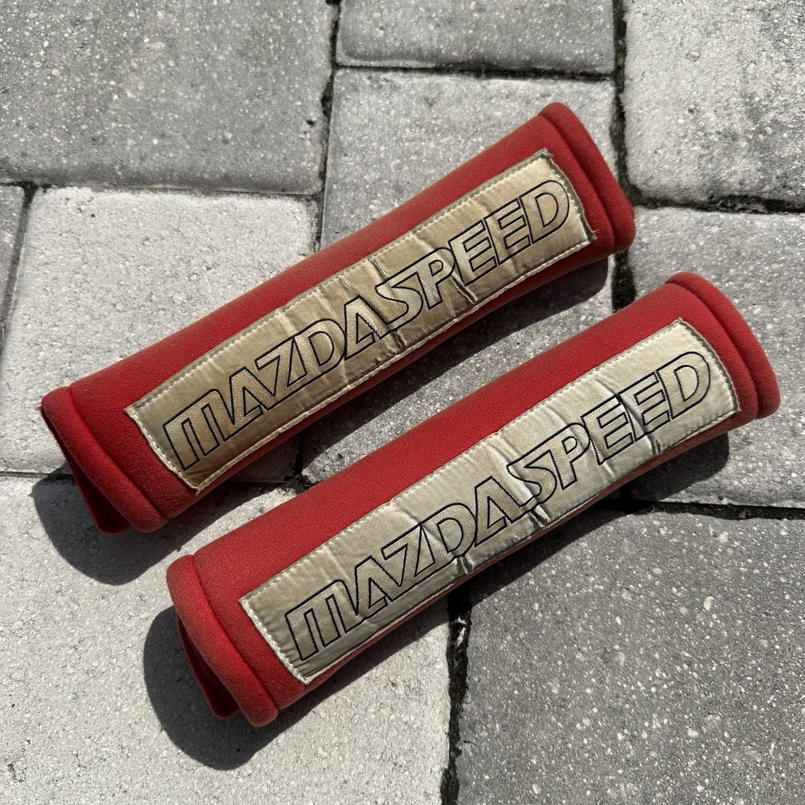MAZDASPEED 90s RED SEAT BELT PADS RARE RX7 FD3S FC3S RE AMEMIYA FEED 13B COSMO