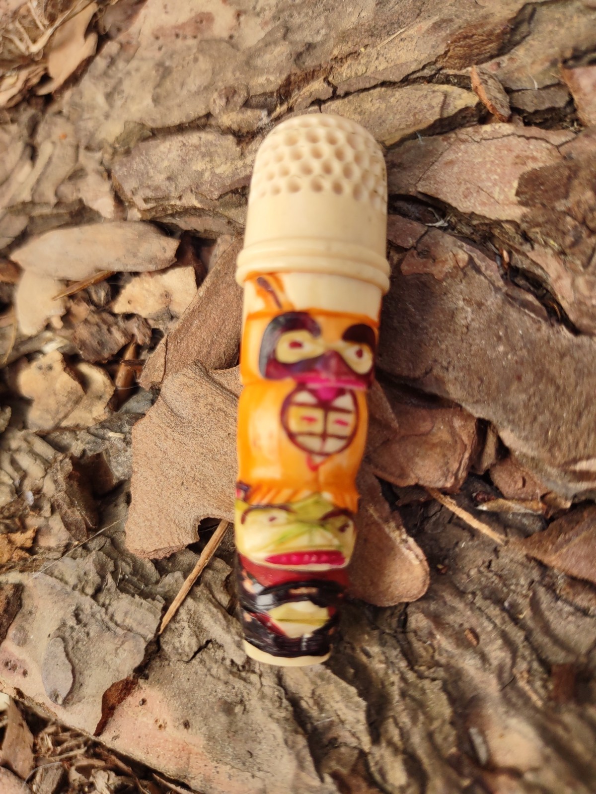 Totem Pole Northwest Coast Salish Antique Native American Carving Sew Kit 1920