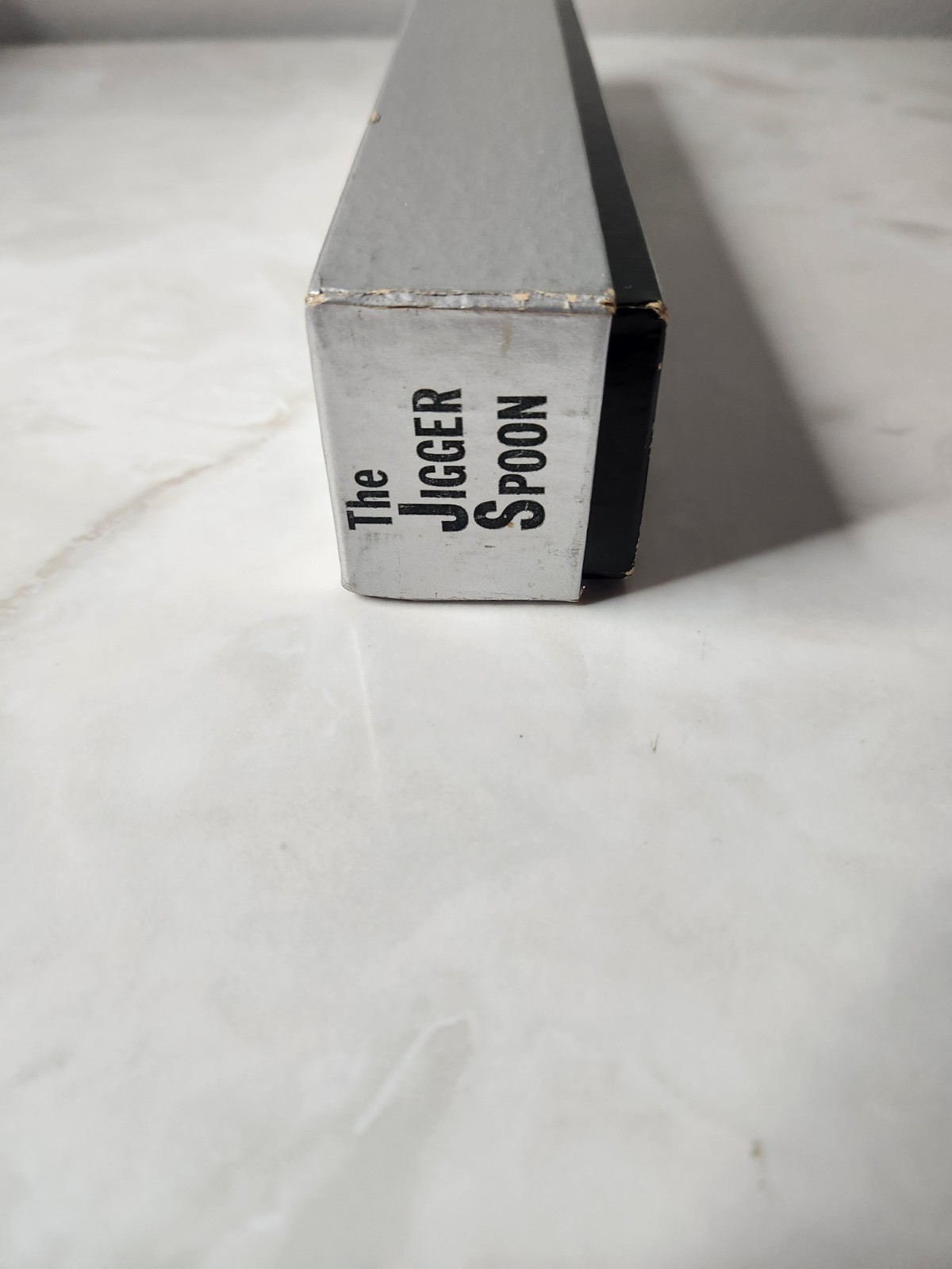 BOXED Vintage Silver Bar Spoon with Bell End Jigger 10.5"