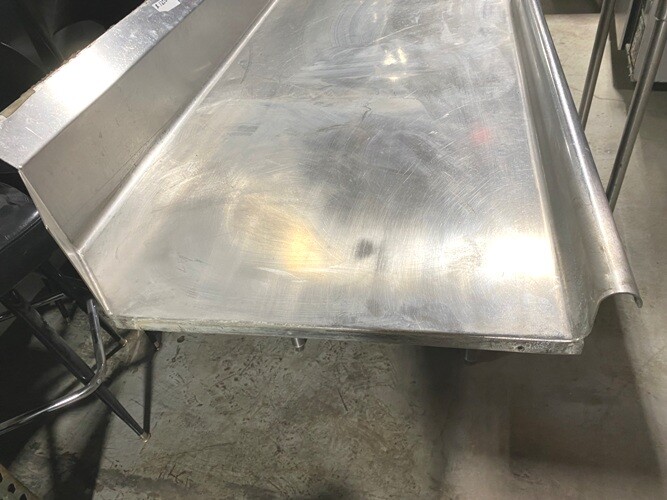 Dishwasher Table/ Stainless Steel w/ Bottom Shelf/ 72"