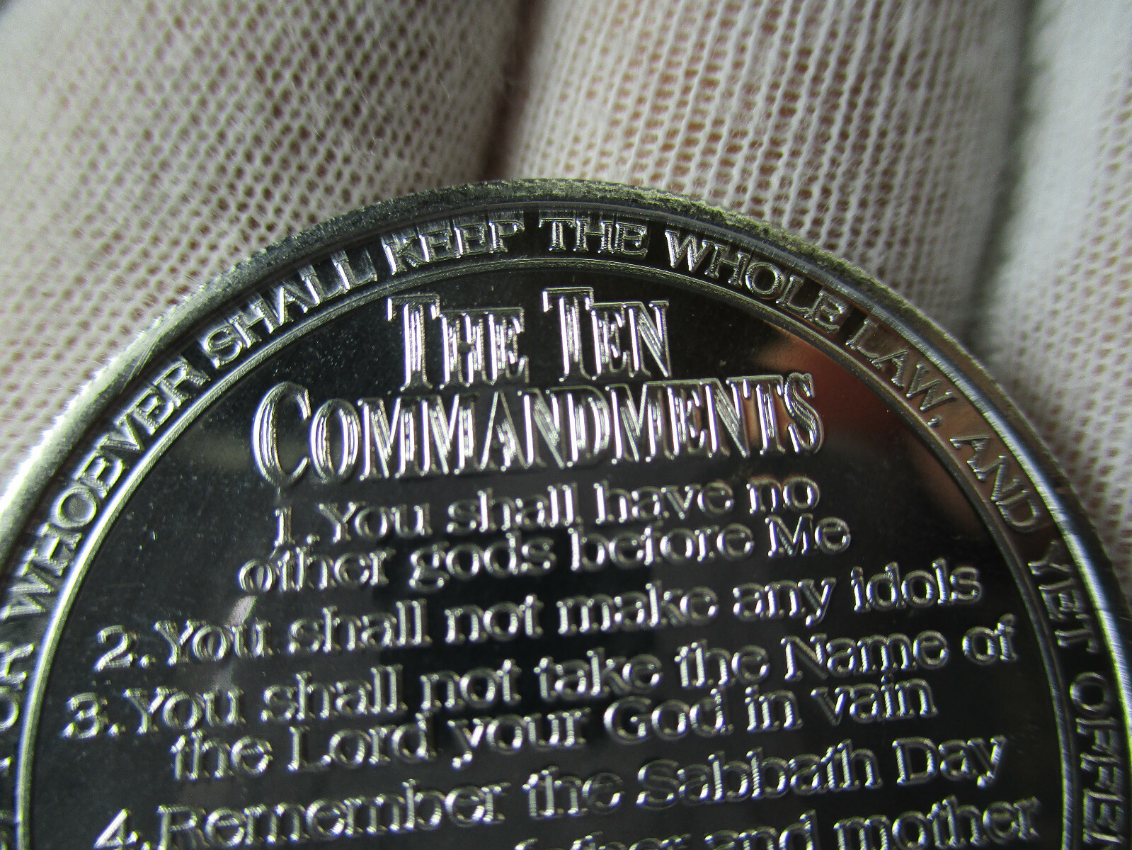 (10) Coins with The Ten Commandments on Them US Silver Dollar Size Tract s UNC