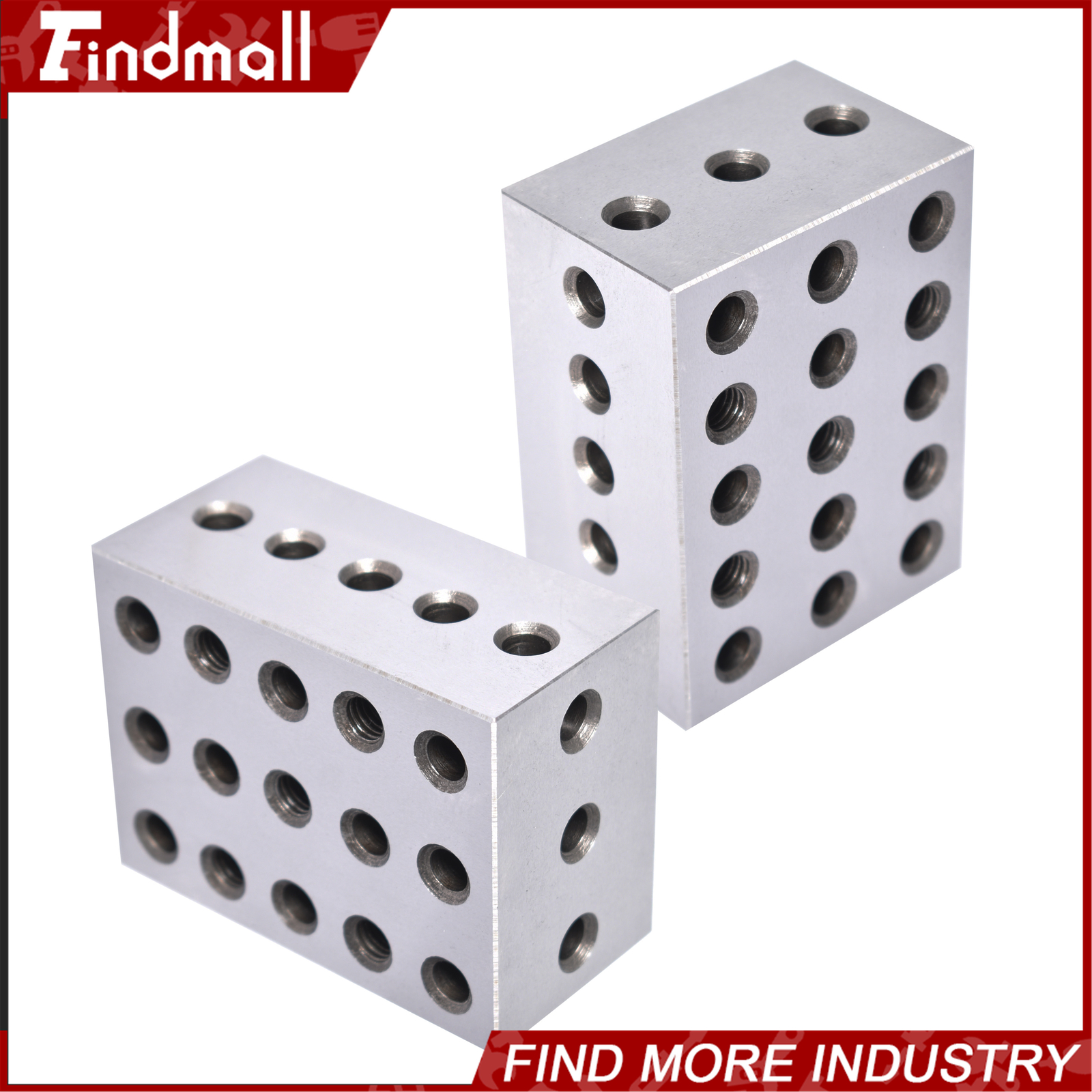 Ultra Precision 1 Matched Pair 2-3-4 Blocks 23 Holes .0002" Precision New